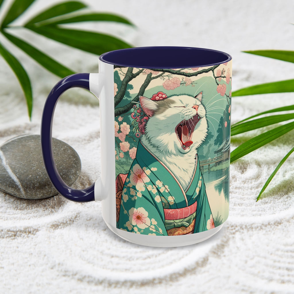 Cute Geisha Cat Mug - Kimono Cat Lover Gift