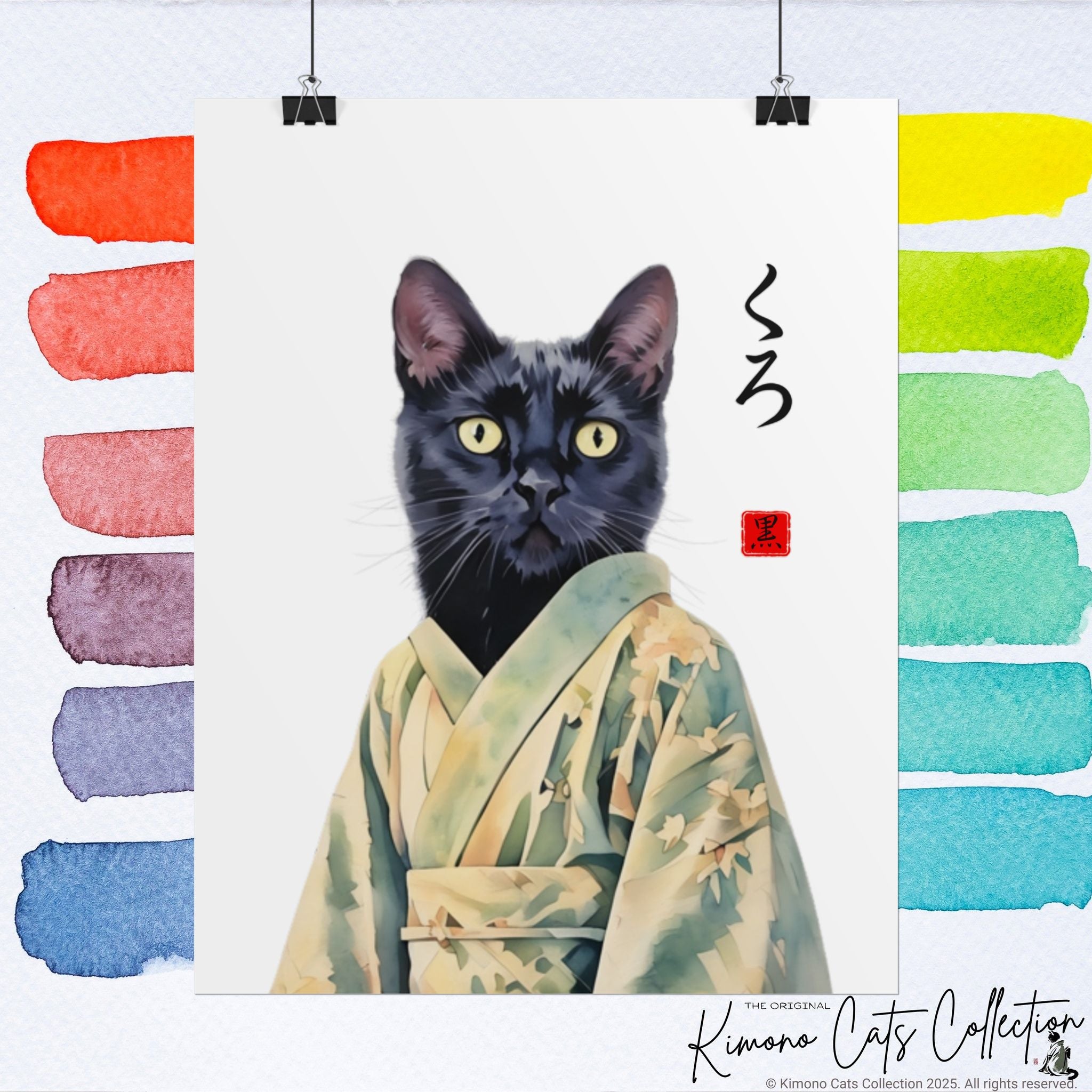 Custom Kimono Pet Portrait – Personalized Japanese-Style Pet Artwork