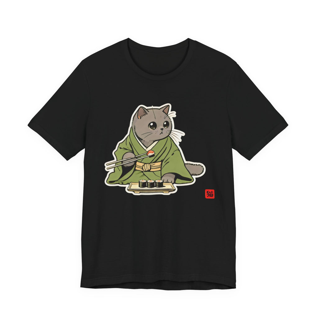 Sushi Cat Tee - Cute Japanese Cat Shirt, British Shorthair
