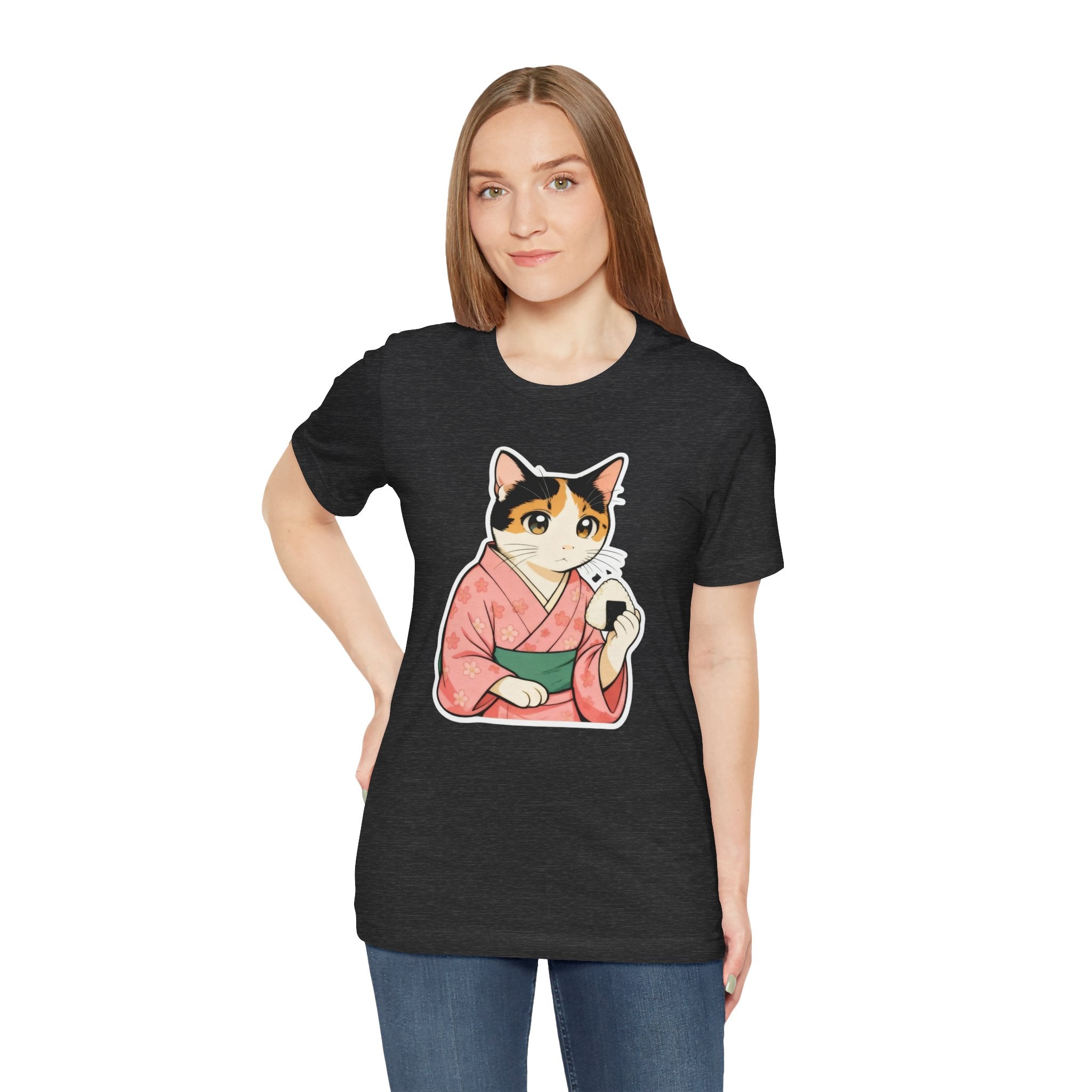 Onigiri Kimono Cat Shirt - Cute Japanese Comfort Food Tee