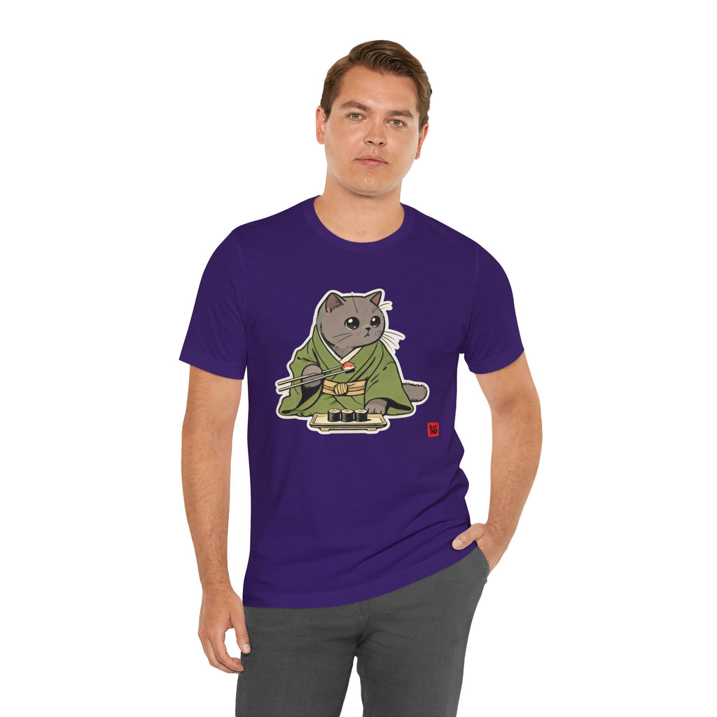 Sushi Cat Shirt - Adorable Japanese Cat Tee for British Shorthair Lovers - Kimono Cats Collection