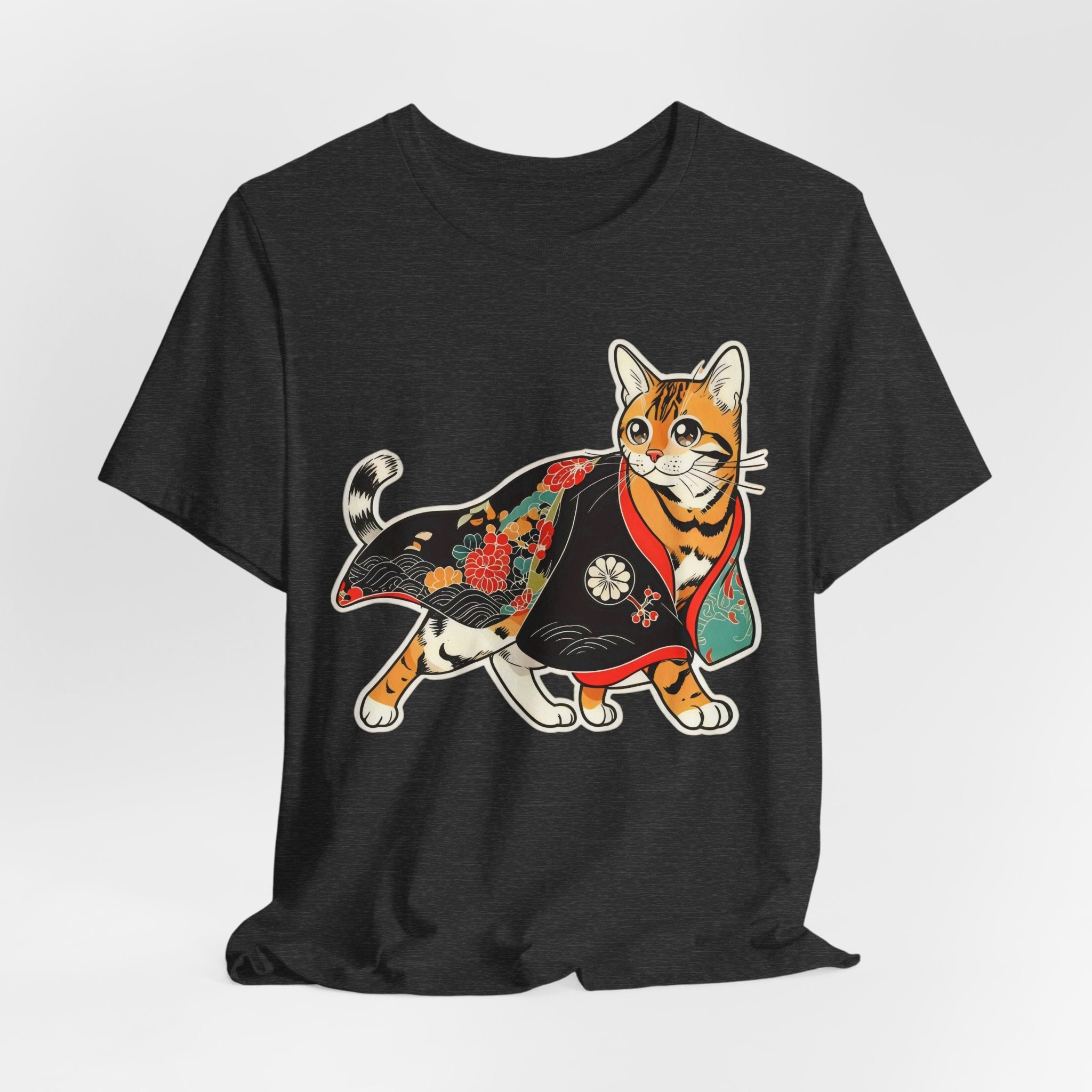Japanese Neko Cat Shirt Calm Gift Tee, Kimono Neko Bengal