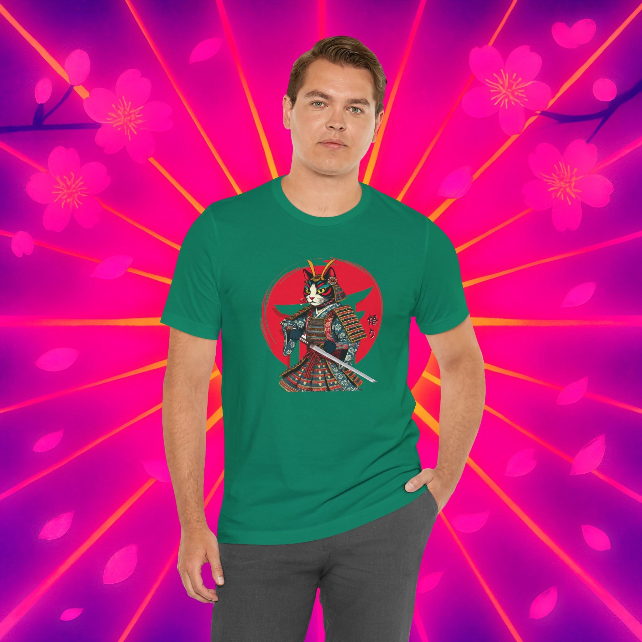 Samurai Cat Warrior Unisex Tee