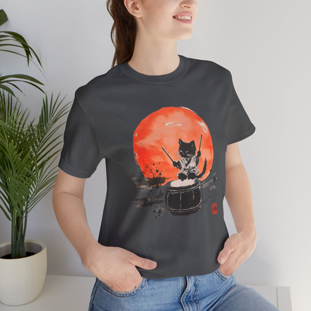 Echo of the Drum – Taiko Cat Tee (Unisex)