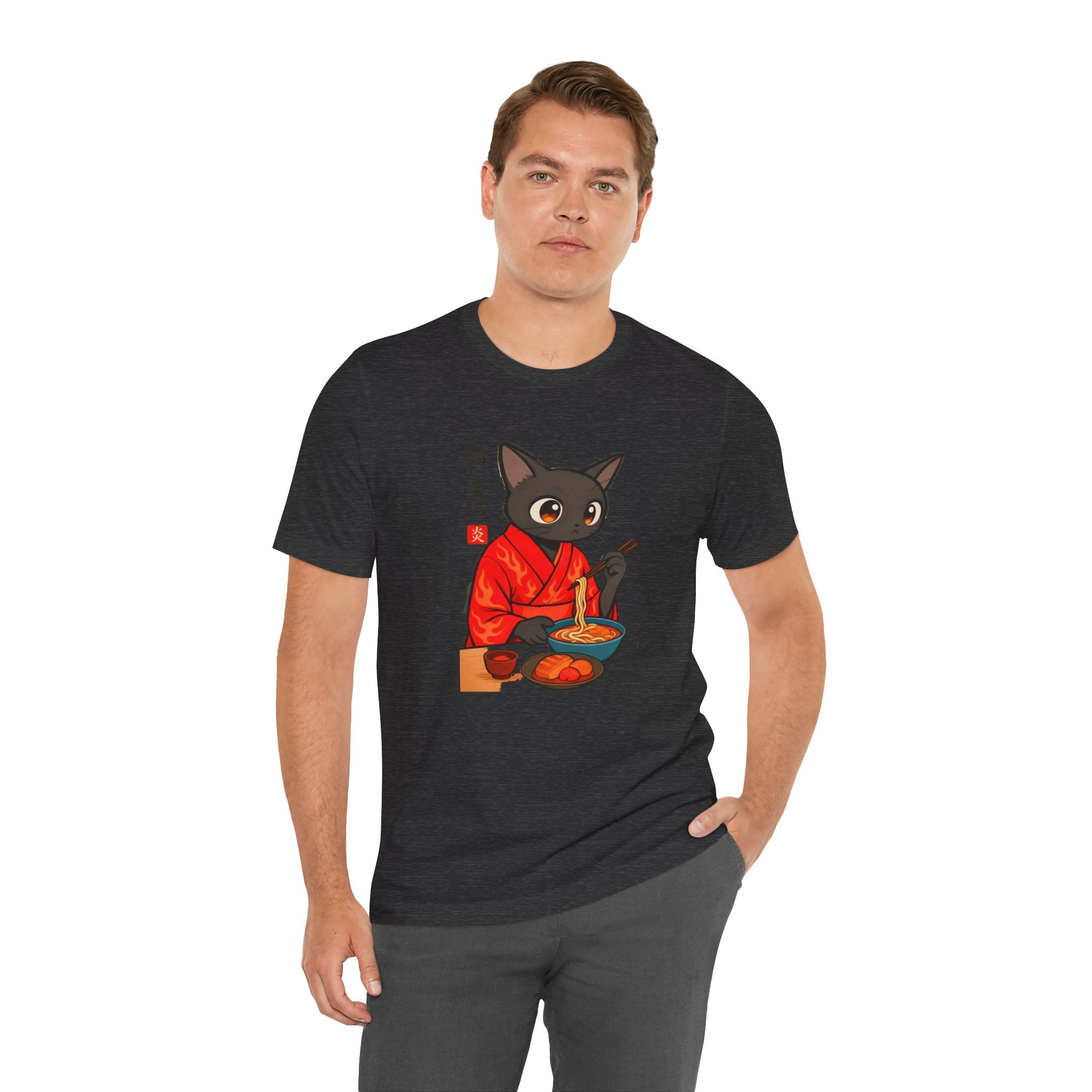 Spicy Ramen Black Cat Shirt - Japanese Noodle Cat Tee