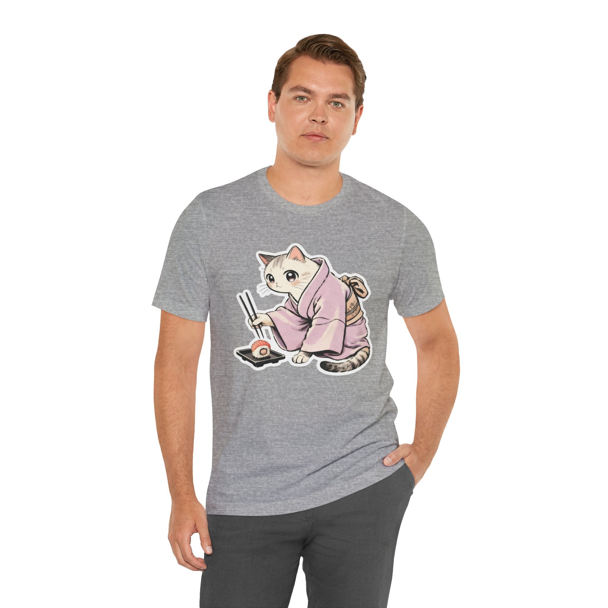 Sushi Cat Shirt - Japanese Kimono Cat Tee