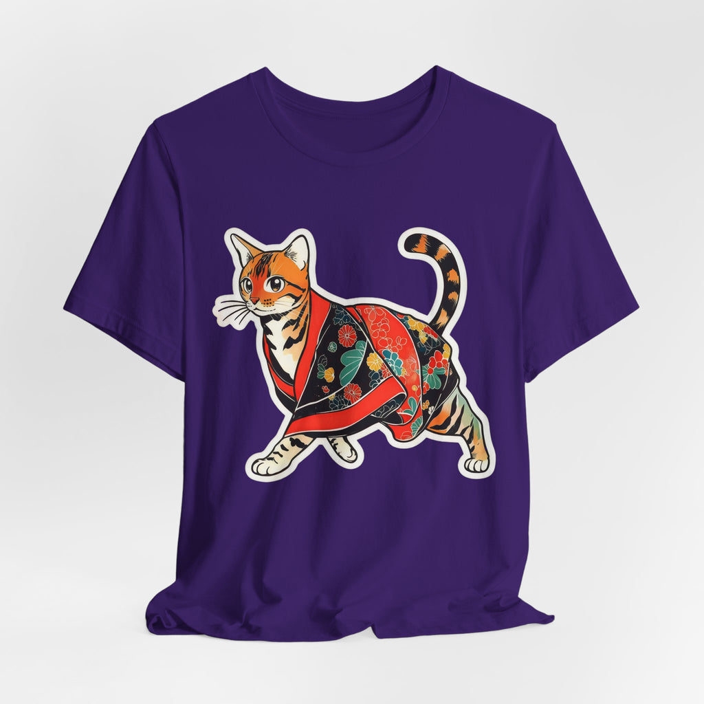 Cute Japanese Cat Shirt Kimono Kitty Tee