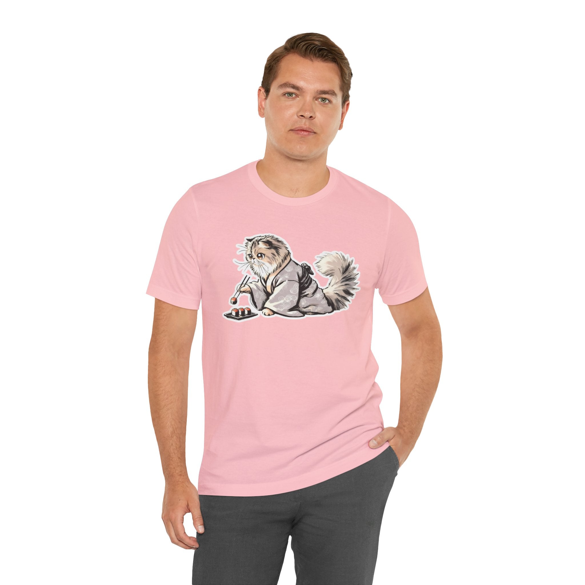 Sushi Cat Chopsticks Shirt - Cute Japanese Tee