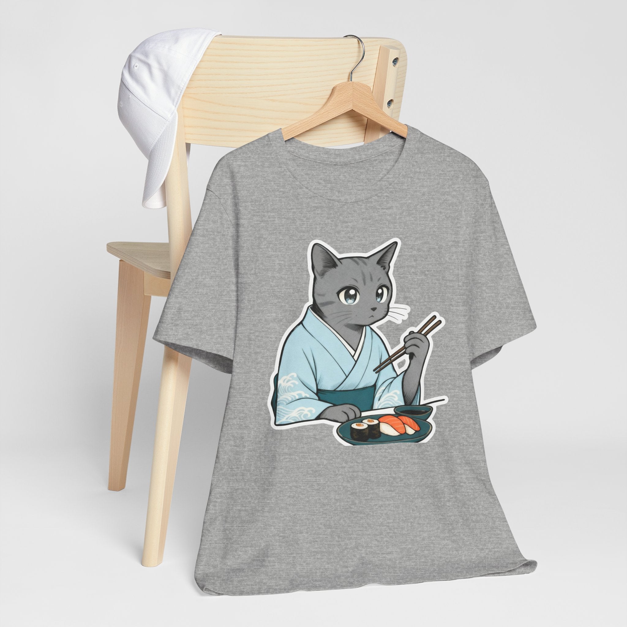 Sushi Kimono Cat Shirt - Japanese Dinner Date Cat Tee