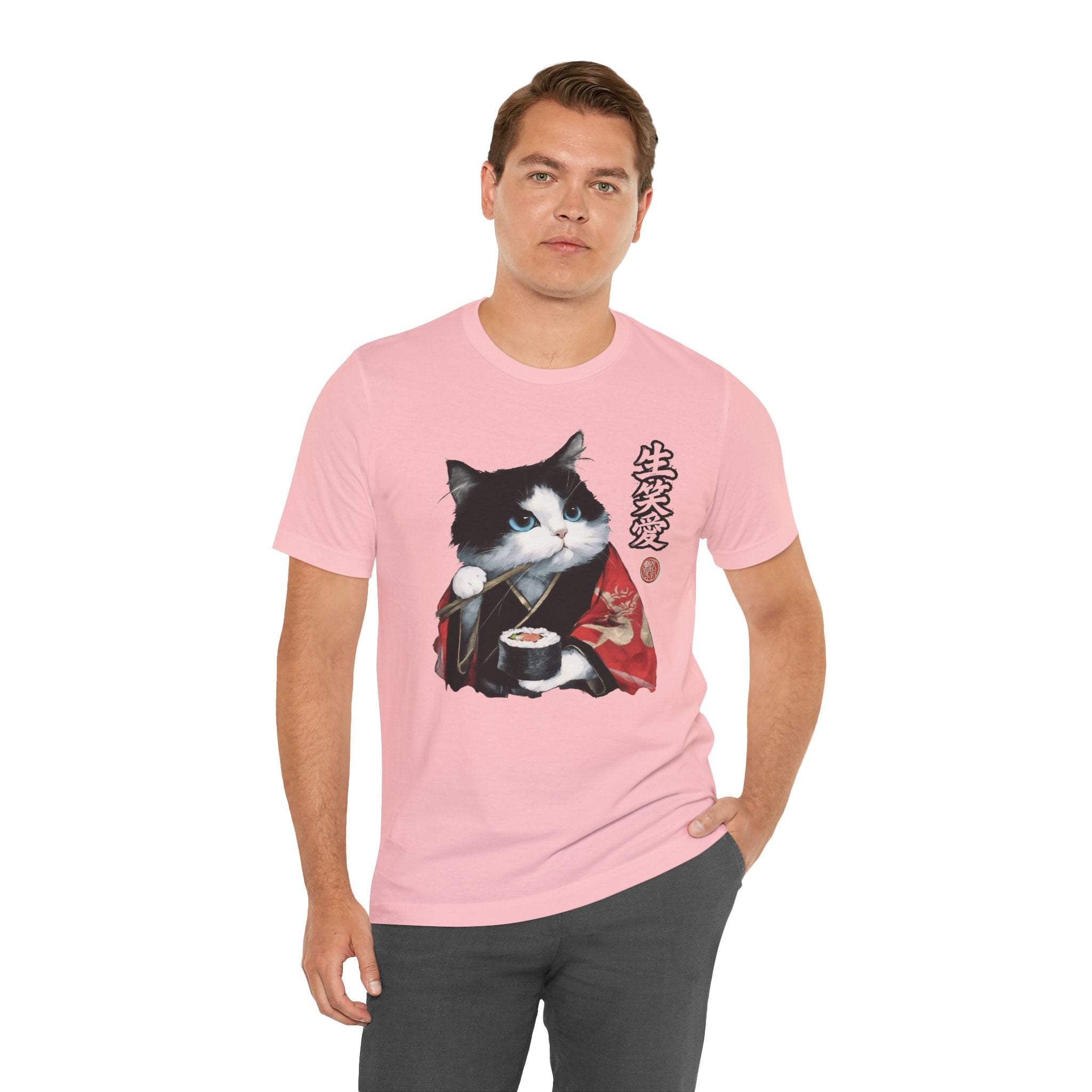 Sushi Cat kimono Cat T-Shirt | Japanese Neko Cat Art