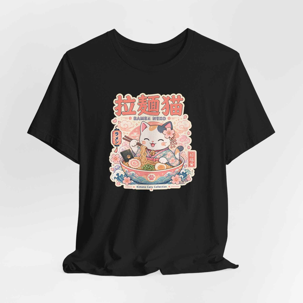 Ramen Neko Tee — Cute Maneki Cat Ramen Bowl Japanese Style T‑Shirt