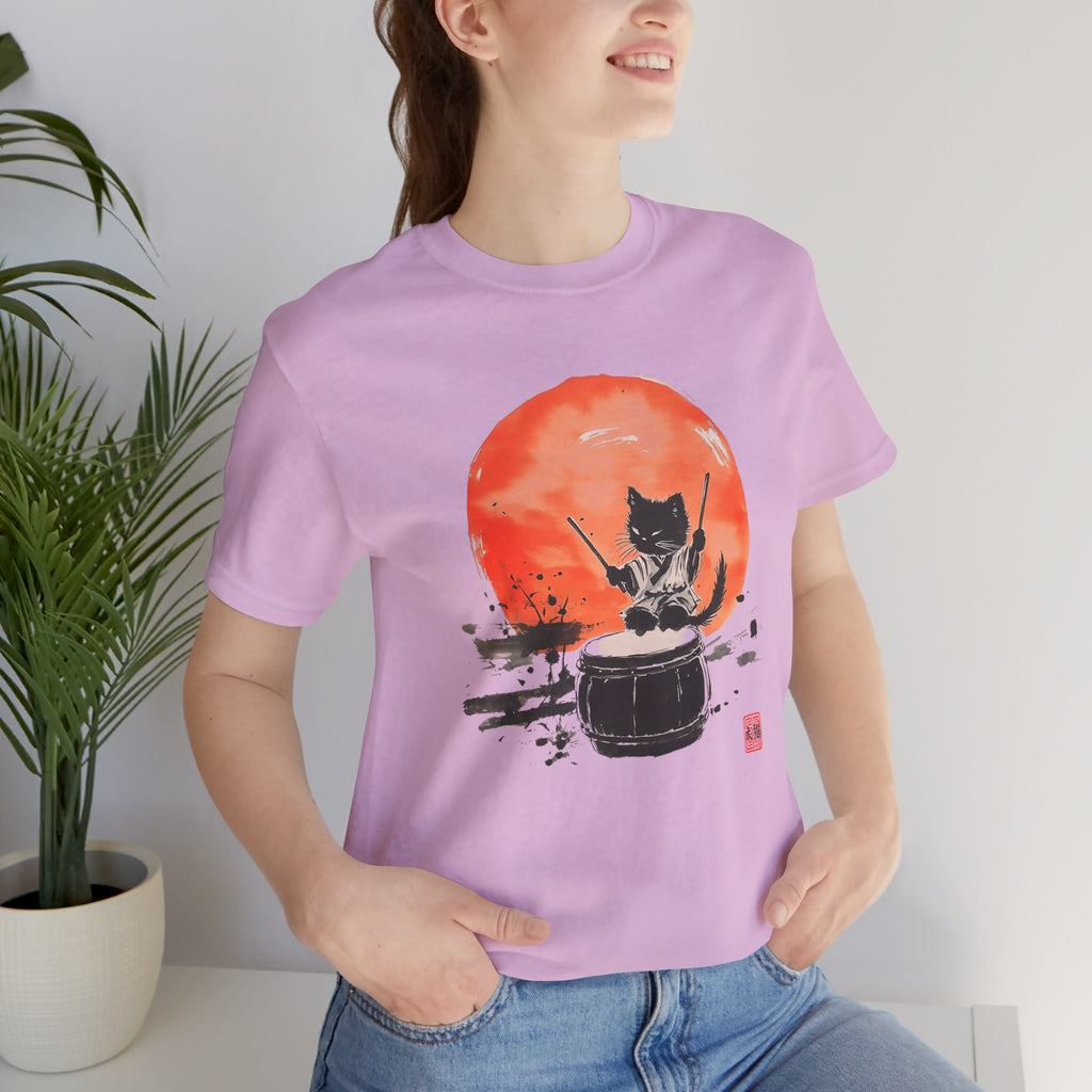 Echo of the Drum – Taiko Cat Tee (Unisex)