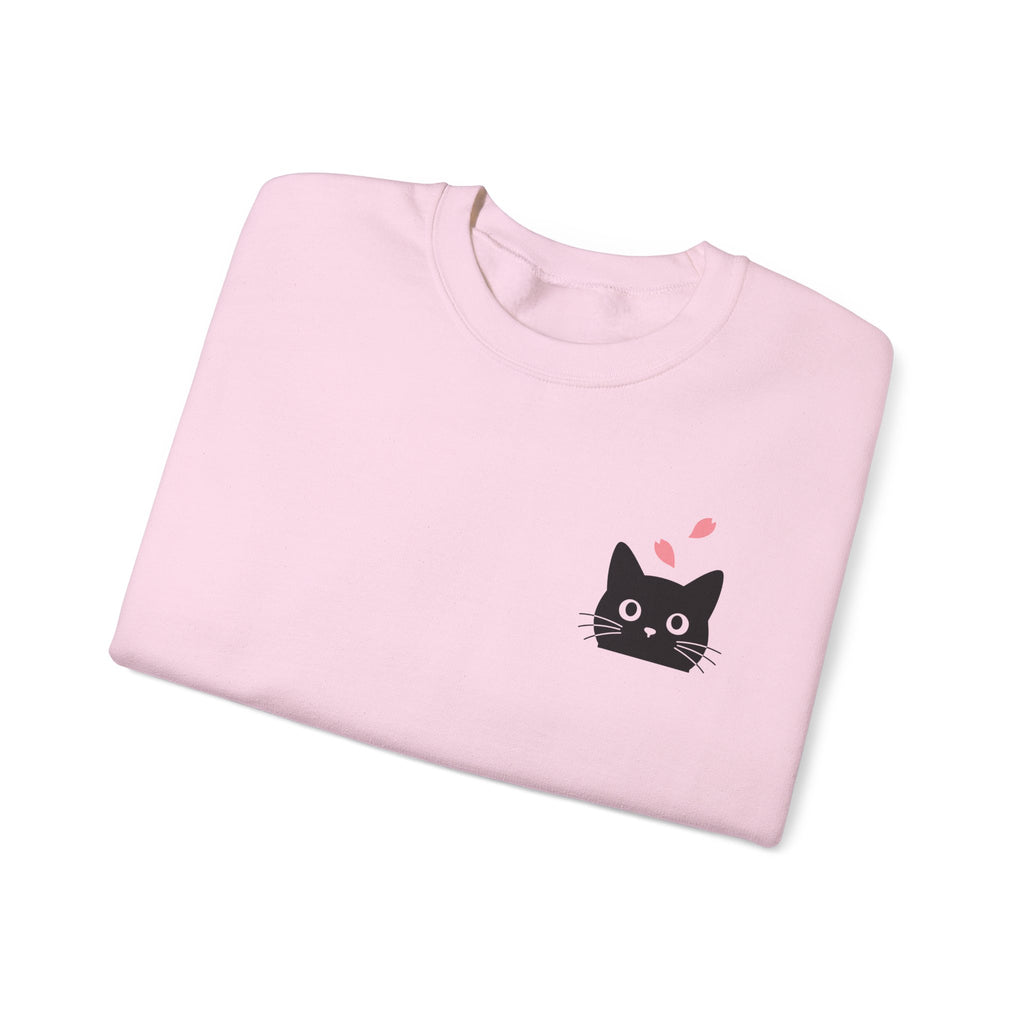 Black Cat Sakura Sweatshirt - Unisex Crewneck