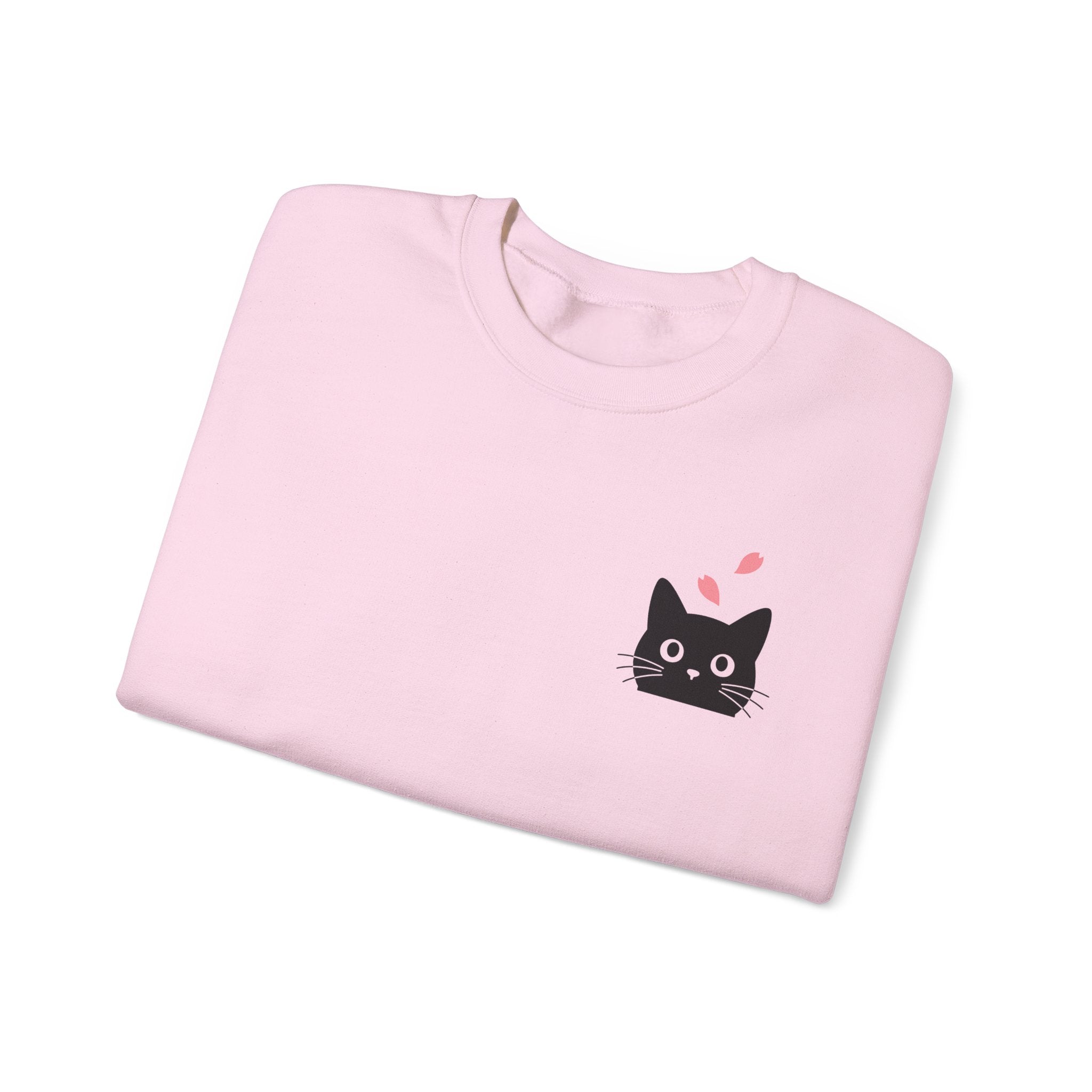 Black Cat Sakura Sweatshirt - Unisex Crewneck