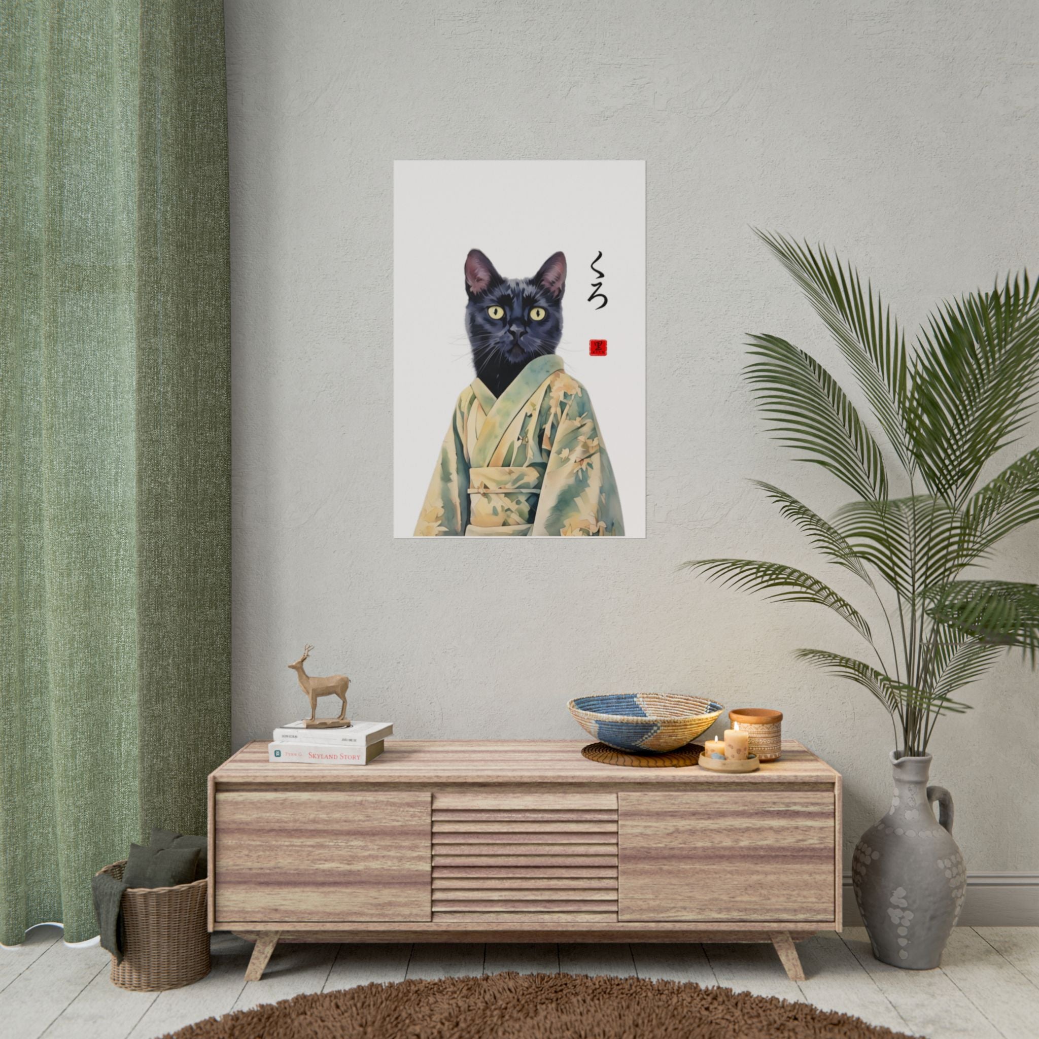 Custom Kimono Pet Portrait – Personalized Japanese-Style Pet Artwork