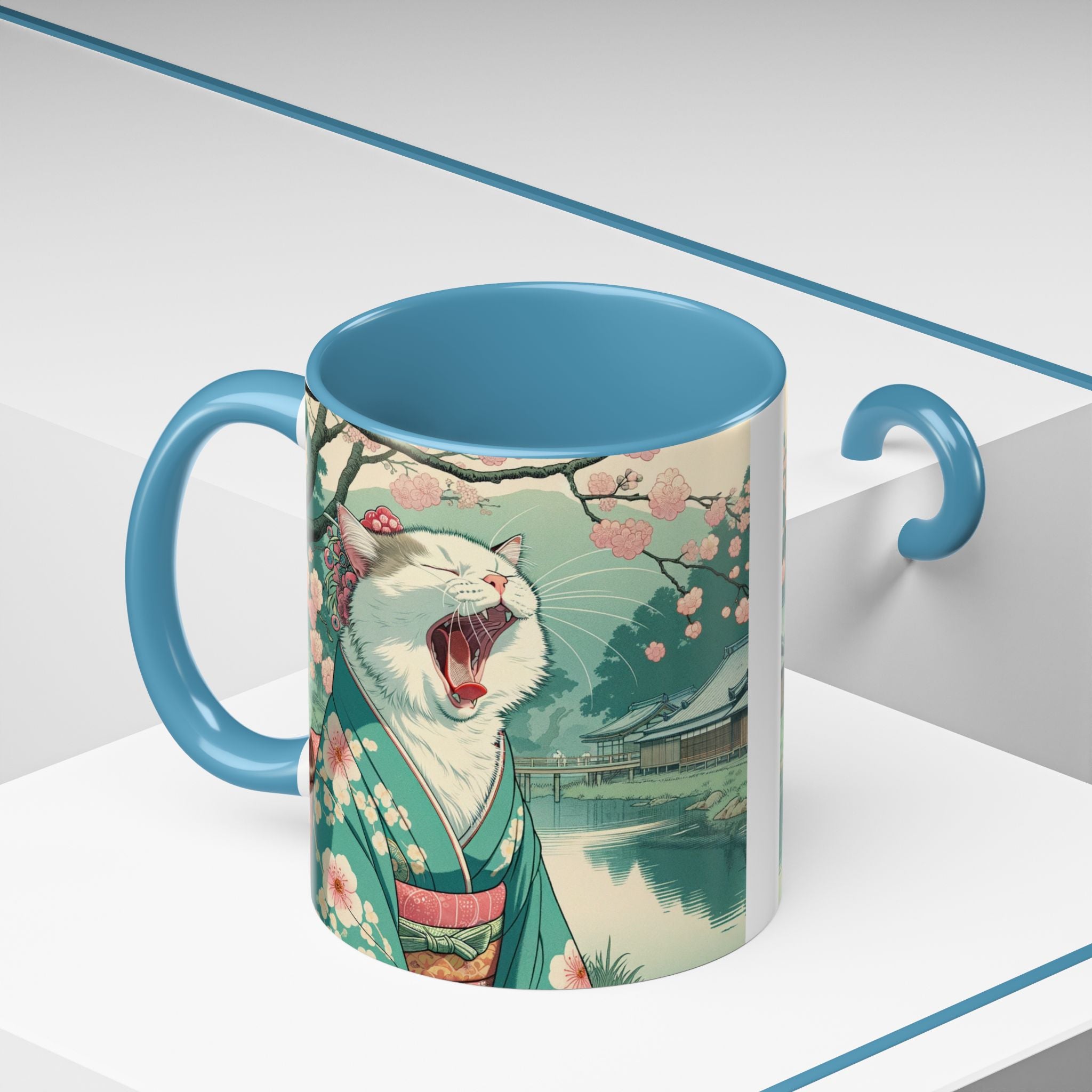 Cute Geisha Cat Mug - Kimono Cat Lover Gift - Kimono Cats Collection
