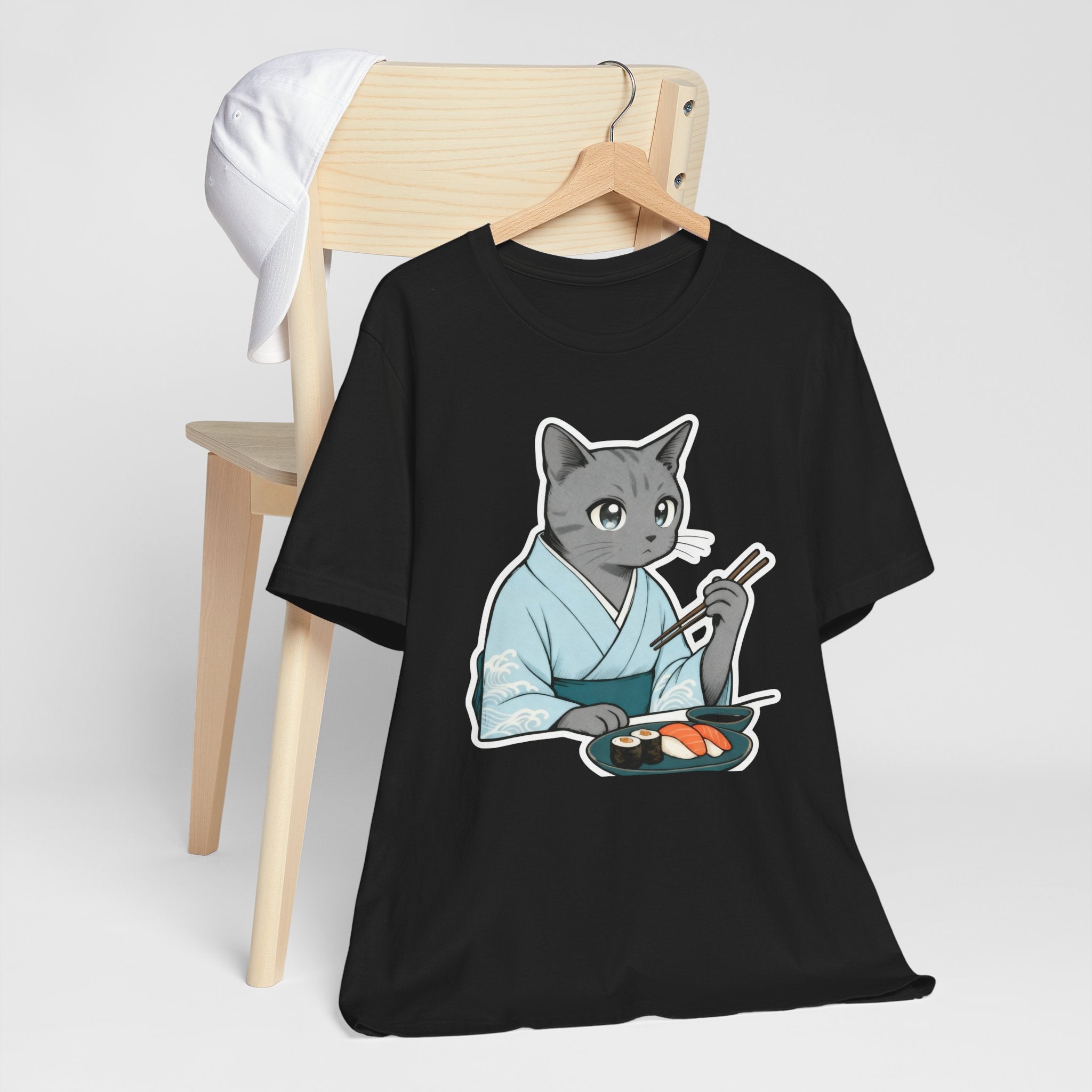 Sushi Kimono Cat Shirt - Japanese Dinner Date Cat Tee