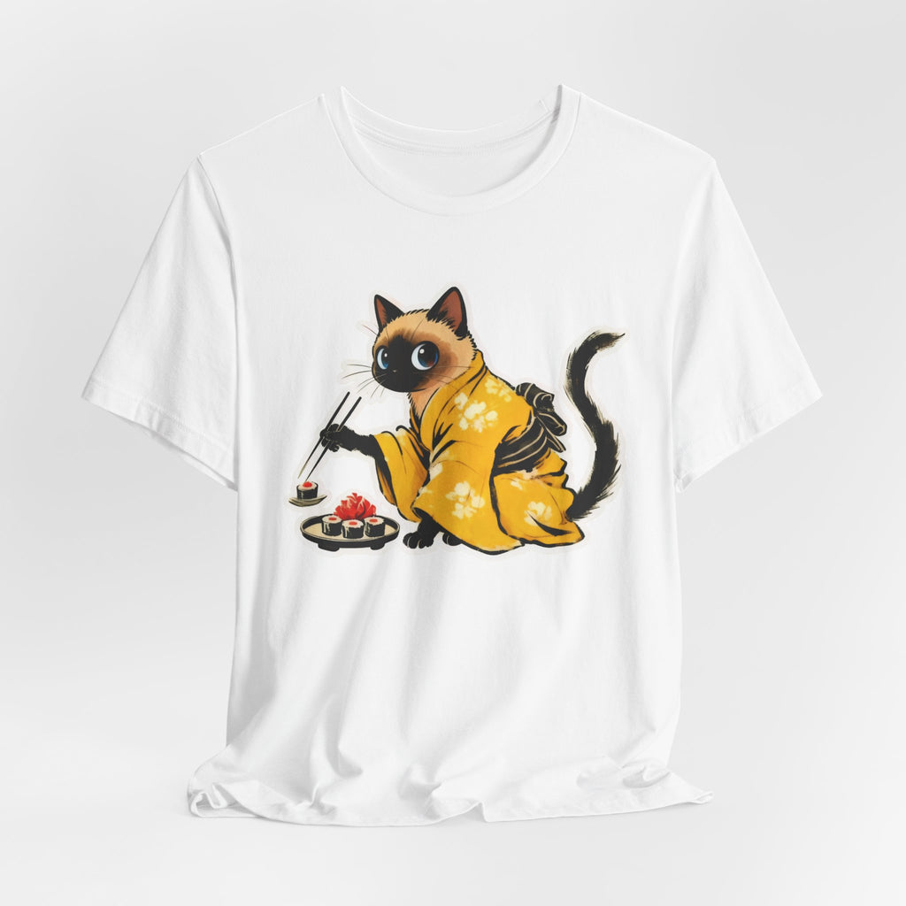 Kawaii Sushi Cat Tee - Japanese Cat Shirt