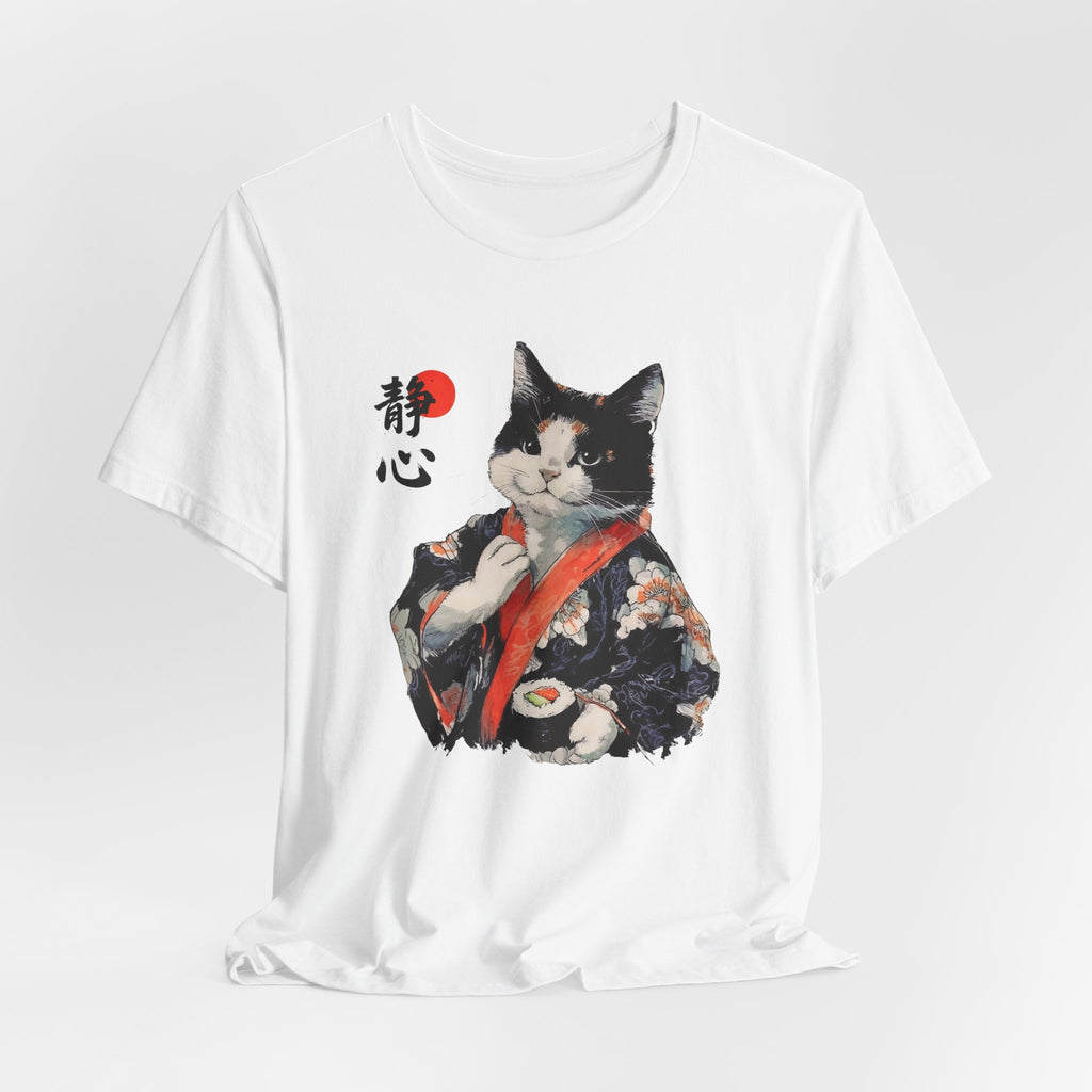Sushi Cat T-Shirt | Japanese Kimono Neko
