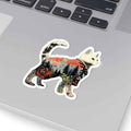 Cat Silhouette Sticker | Scenic Forest Sunset Kiss-Cut Sticker