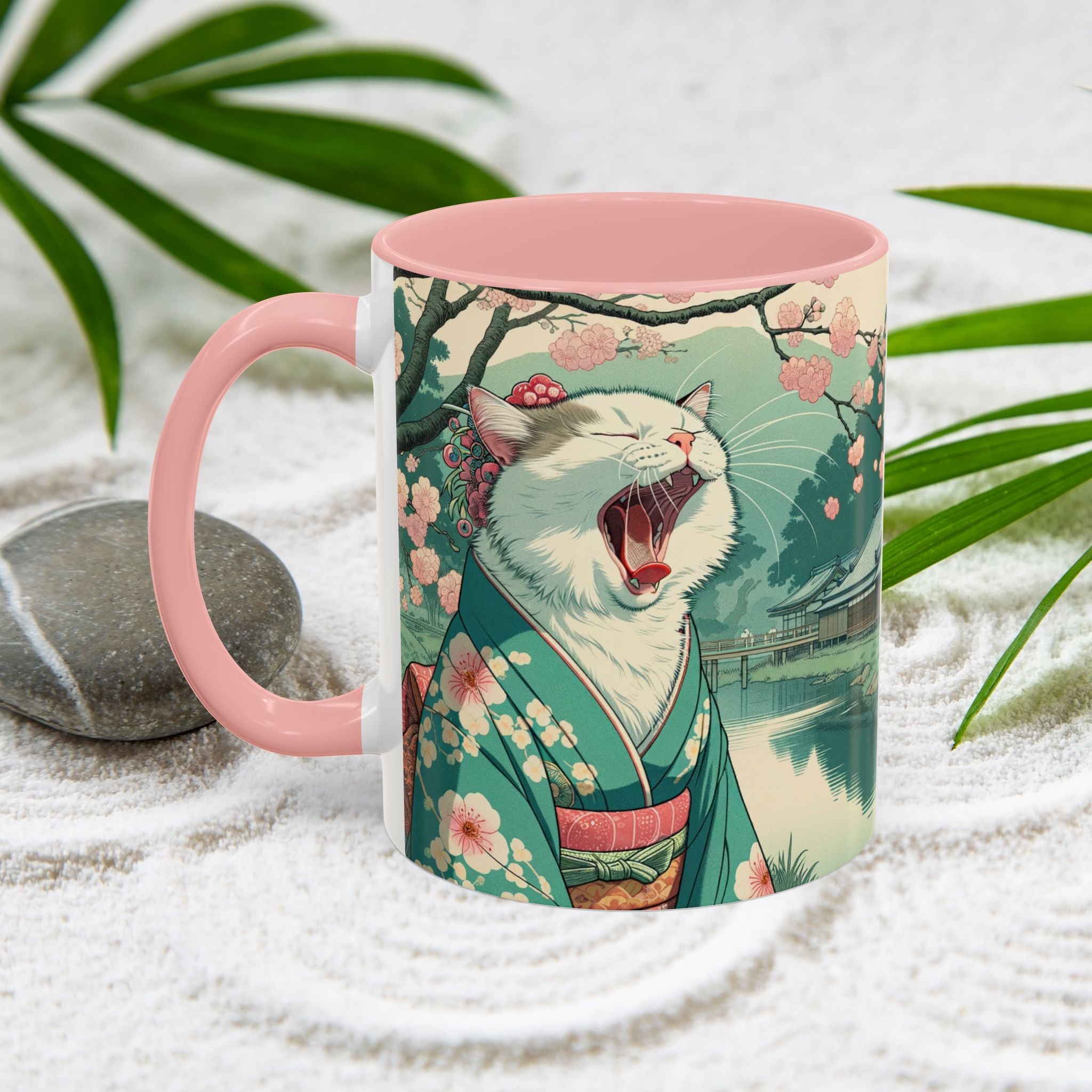 Cute Geisha Cat Mug - Kimono Cat Lover Gift