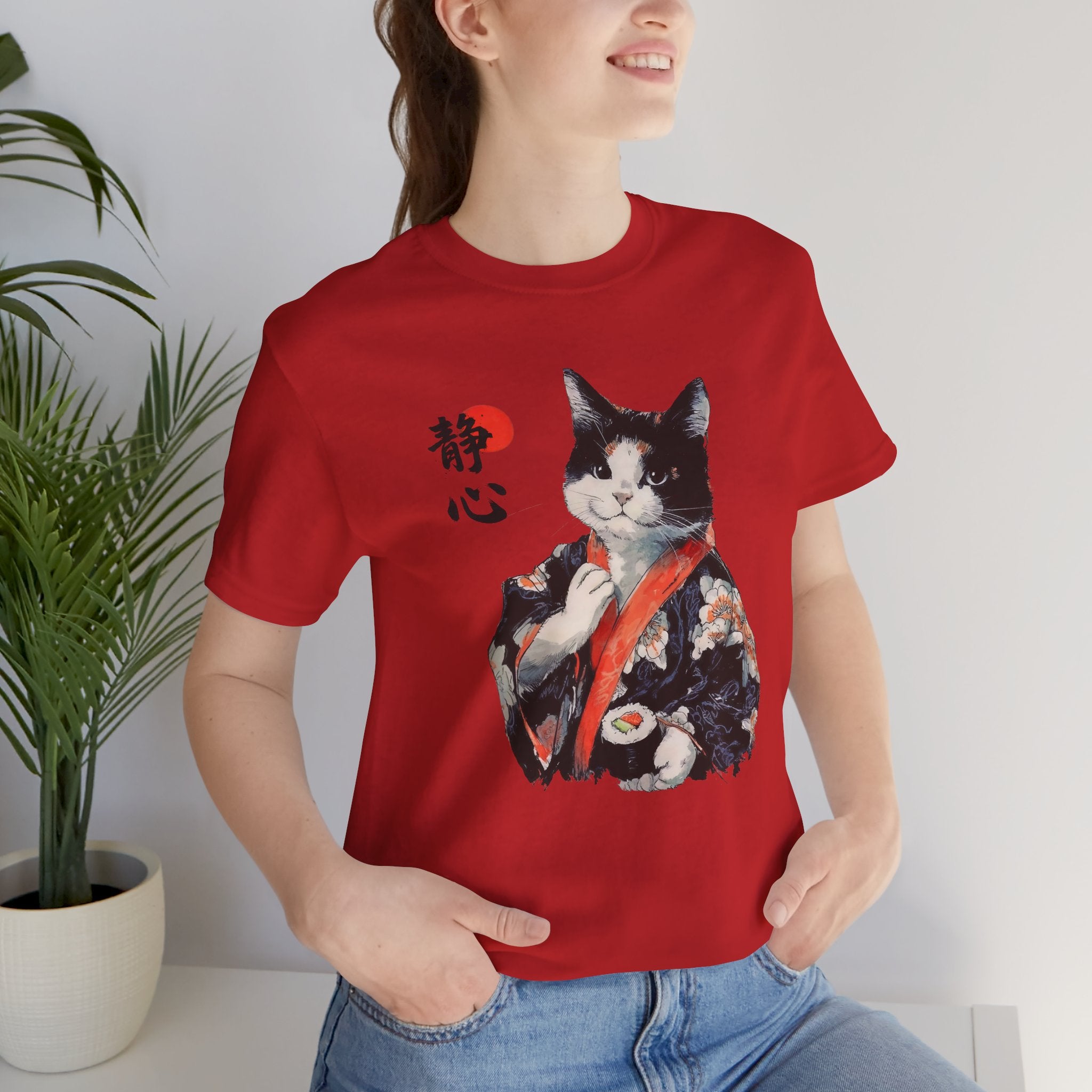 Sushi Cat T-Shirt | Japanese Kimono Neko