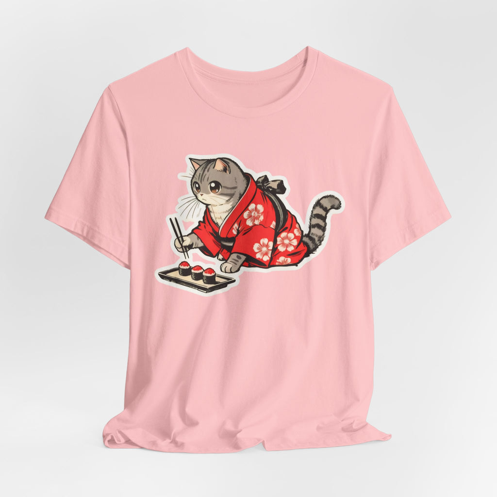 Sushi Cat T-Shirt - Kawaii Kimono Cat