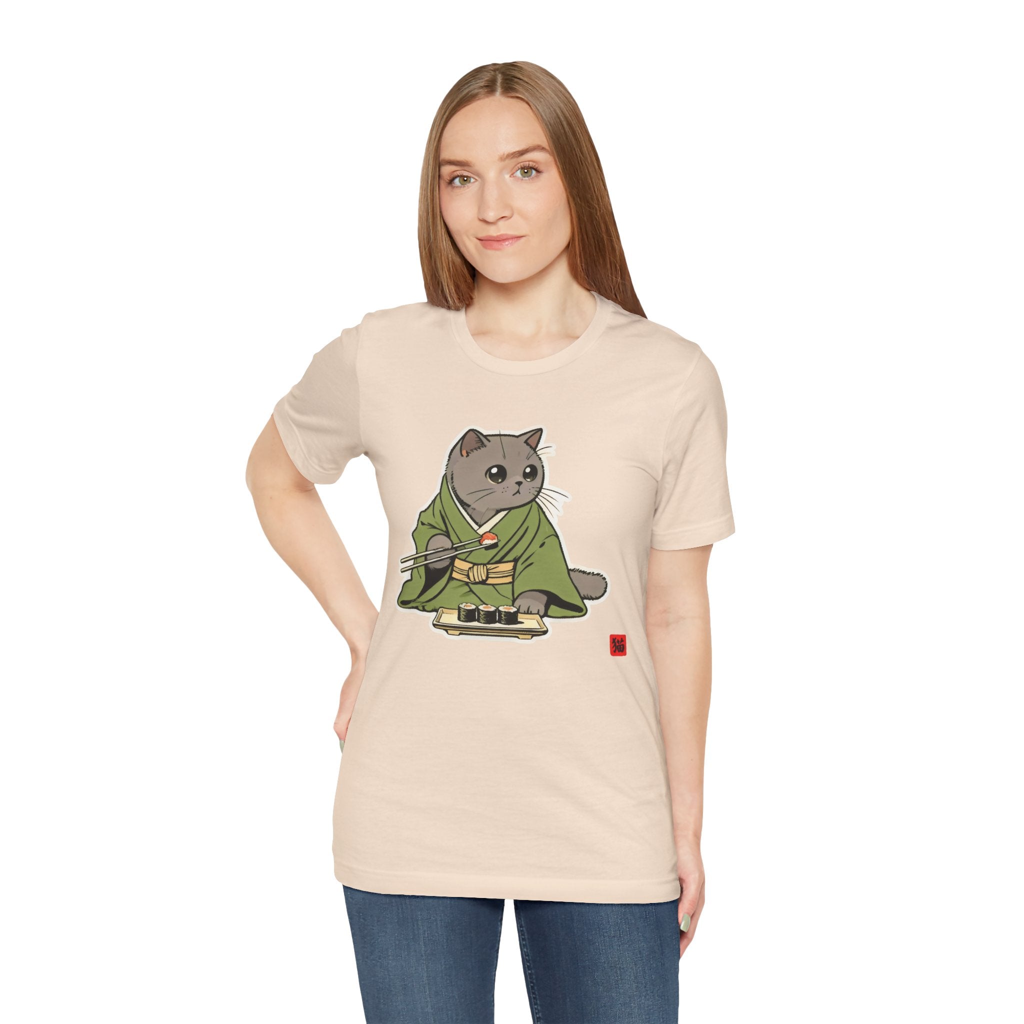 Sushi Cat Shirt - Adorable Japanese Cat Tee for British Shorthair Lovers - Kimono Cats Collection