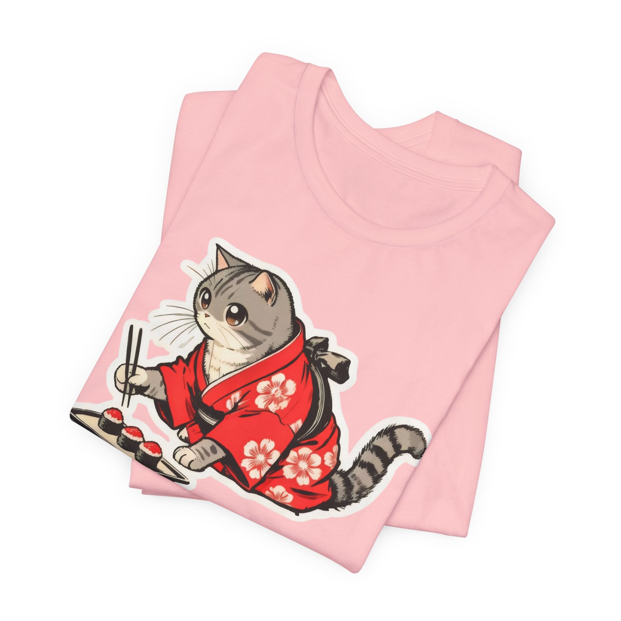 Sushi Cat T-Shirt - Kawaii Kimono Cat