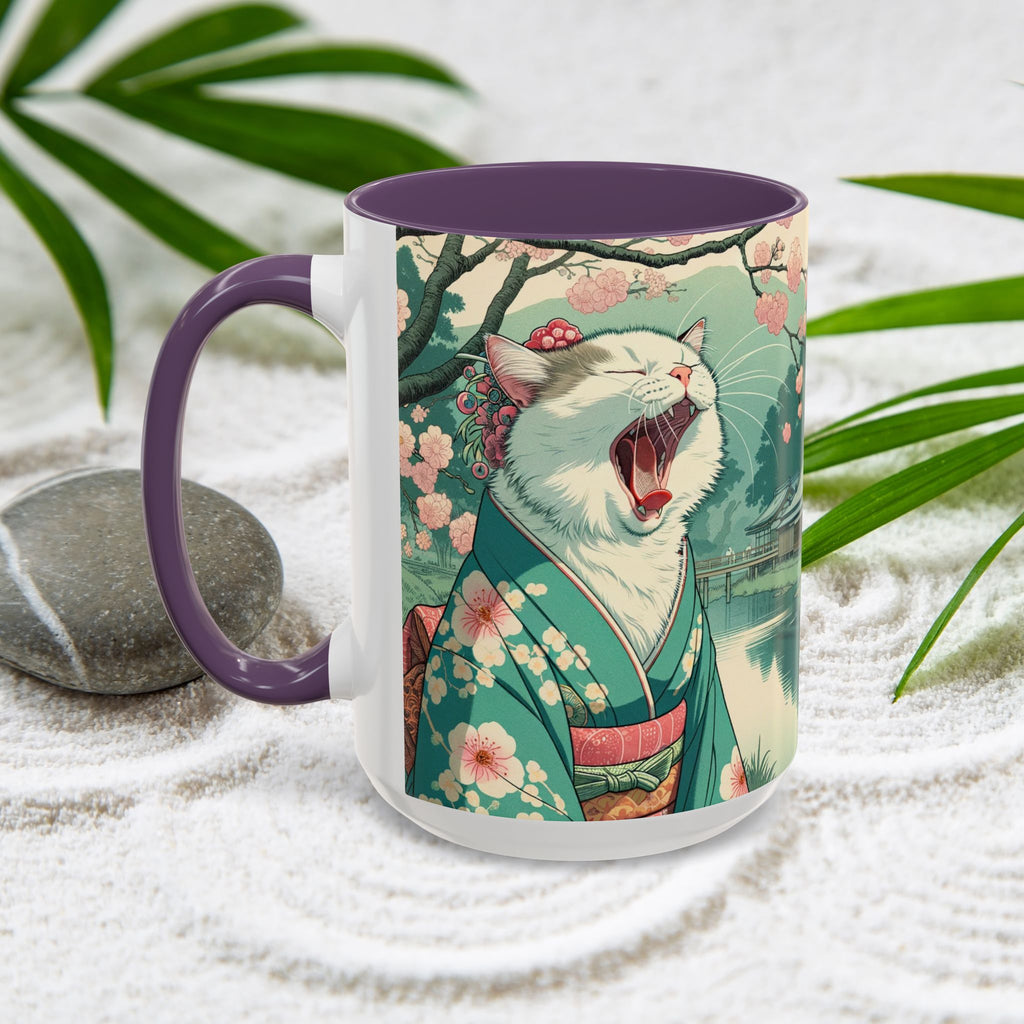 Cute Geisha Cat Mug - Kimono Cat Lover Gift