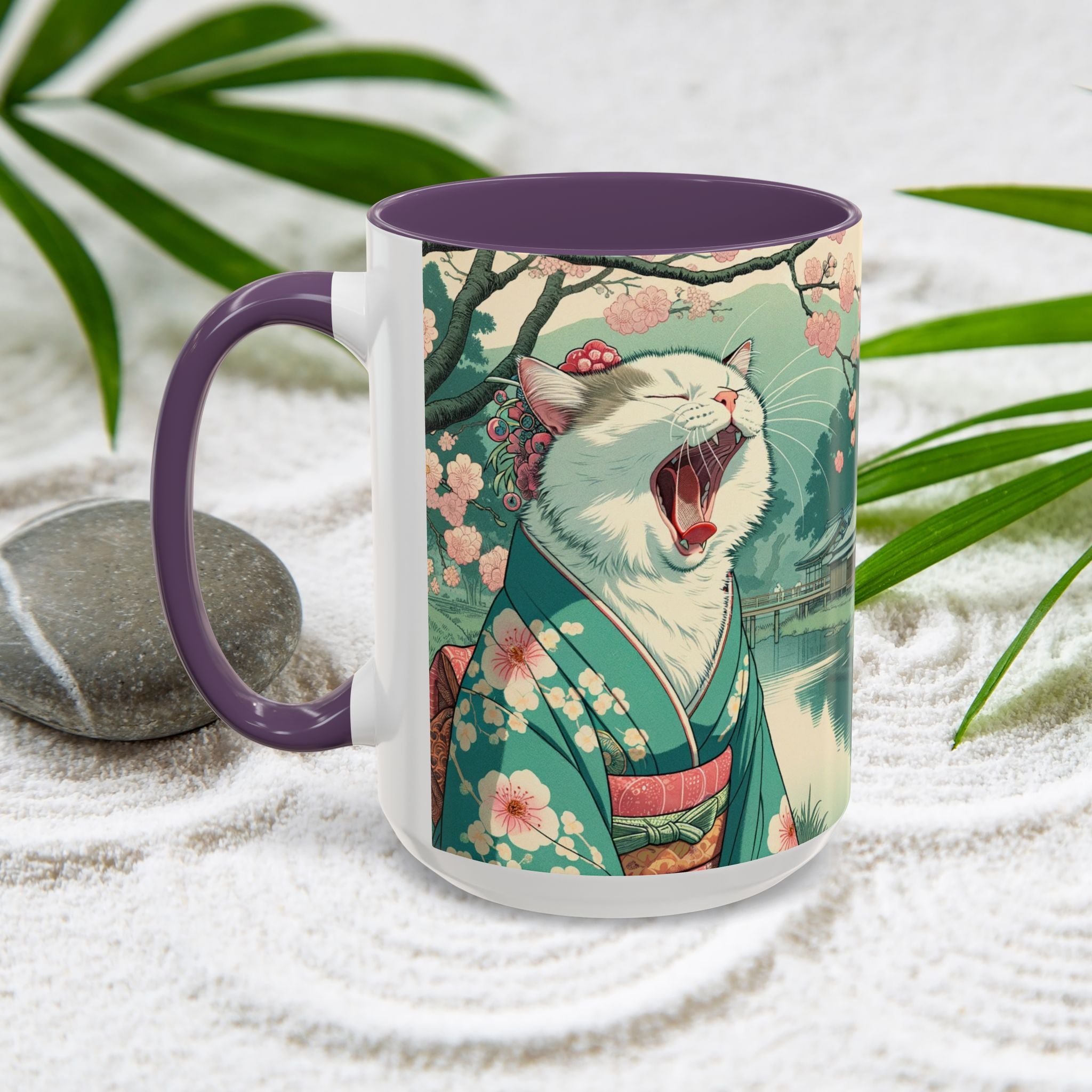 Cute Geisha Cat Mug - Kimono Cat Lover Gift