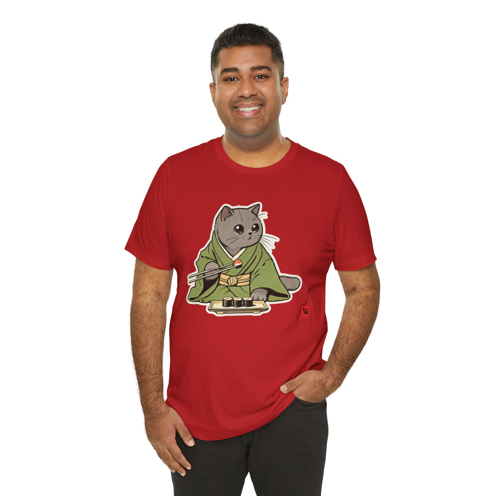 Sushi Cat Shirt - Adorable Japanese Cat Tee for British Shorthair Lovers - Kimono Cats Collection