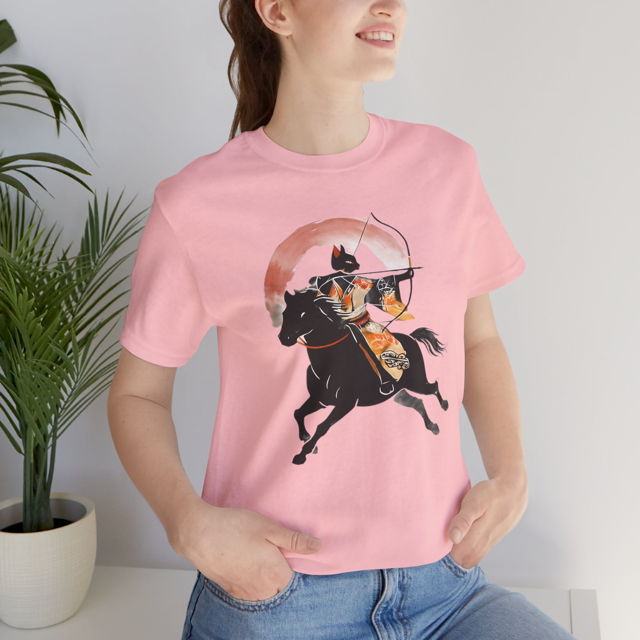 Year of the Horse Archer Cat T-Shirt | Japanese Zodiac Ukiyo-e Kimono Neko