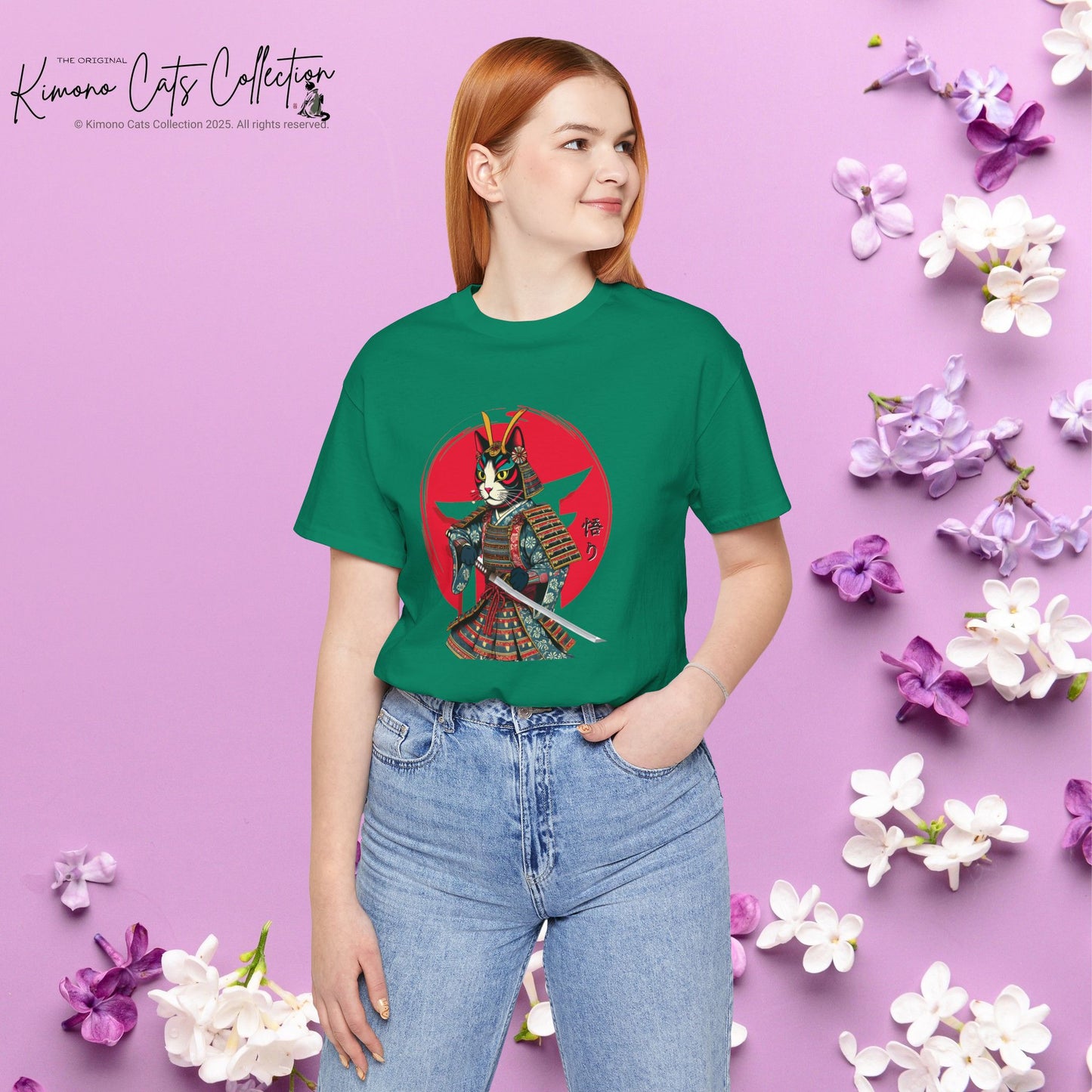 Samurai Cat Warrior Unisex Tee