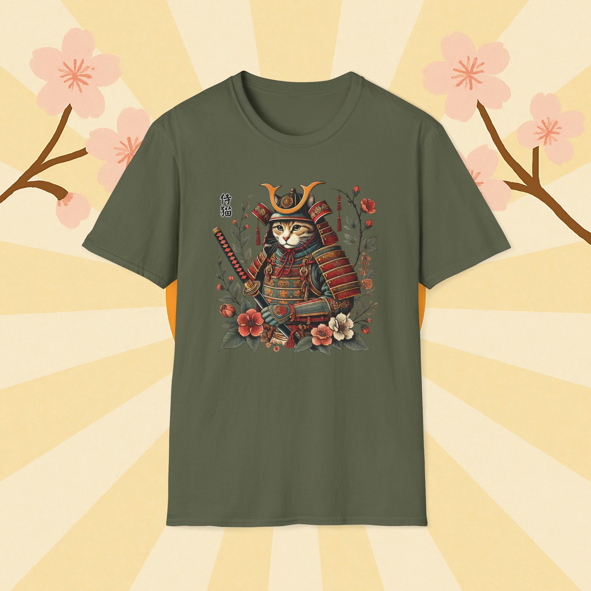 Samurai Cat T-Shirt, Unisex
