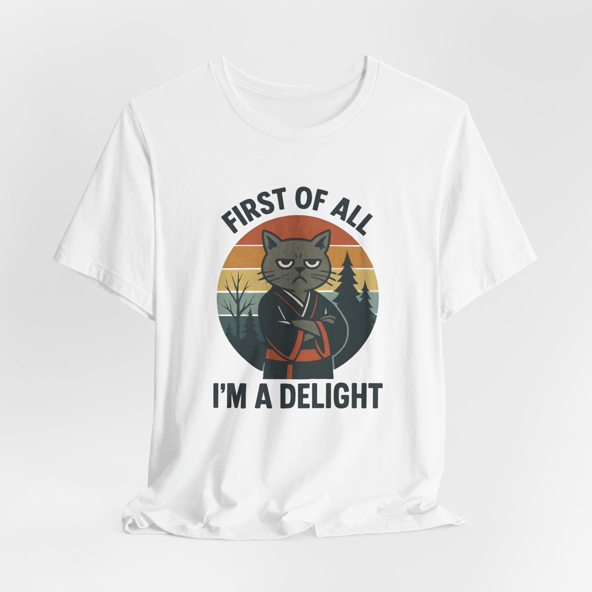 First of All I'm a Delight Cat Shirt, T-Shirt | Funny Neko Kimono Graphic