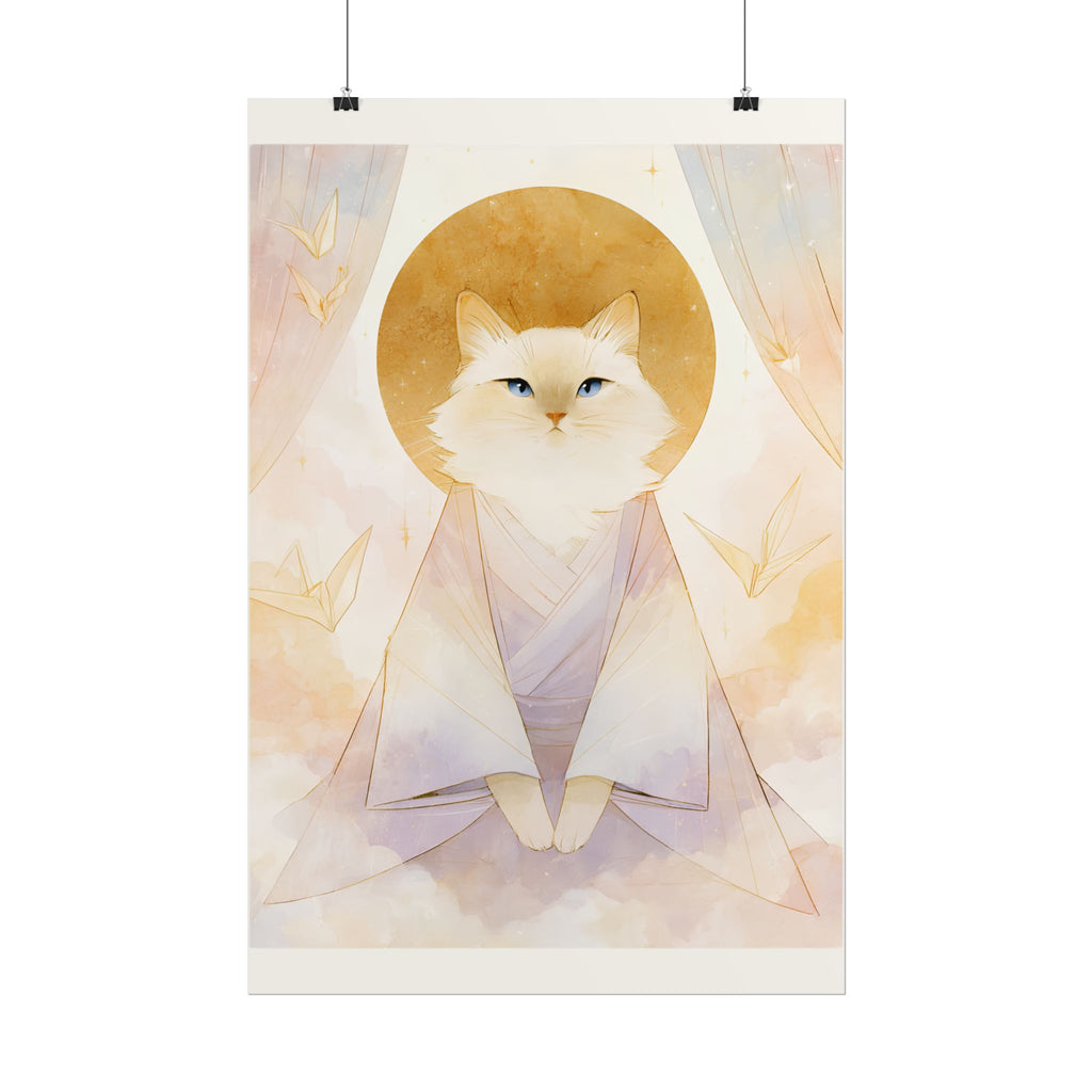 Cat Saint Poster - Sacred Ragdoll Art Print (Rolled Poster)