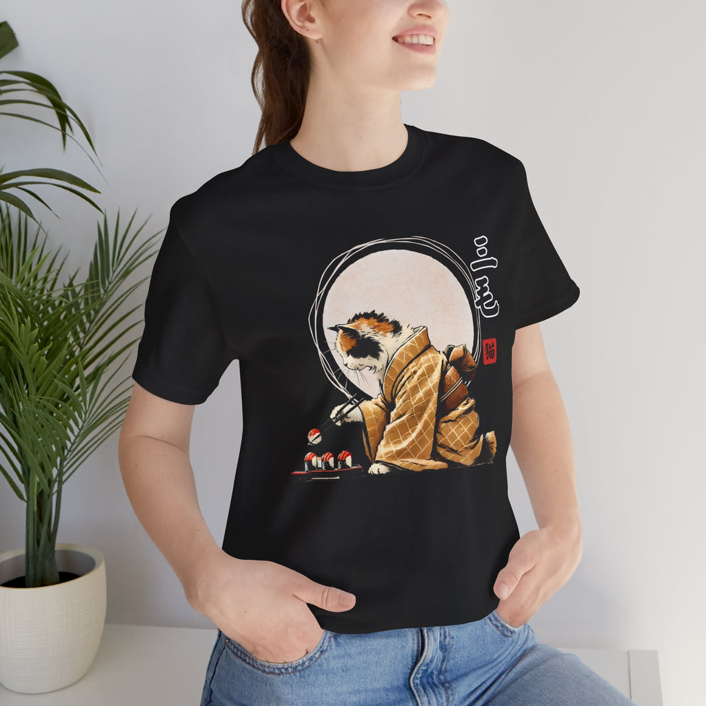 Cat Eating Sushi Tee