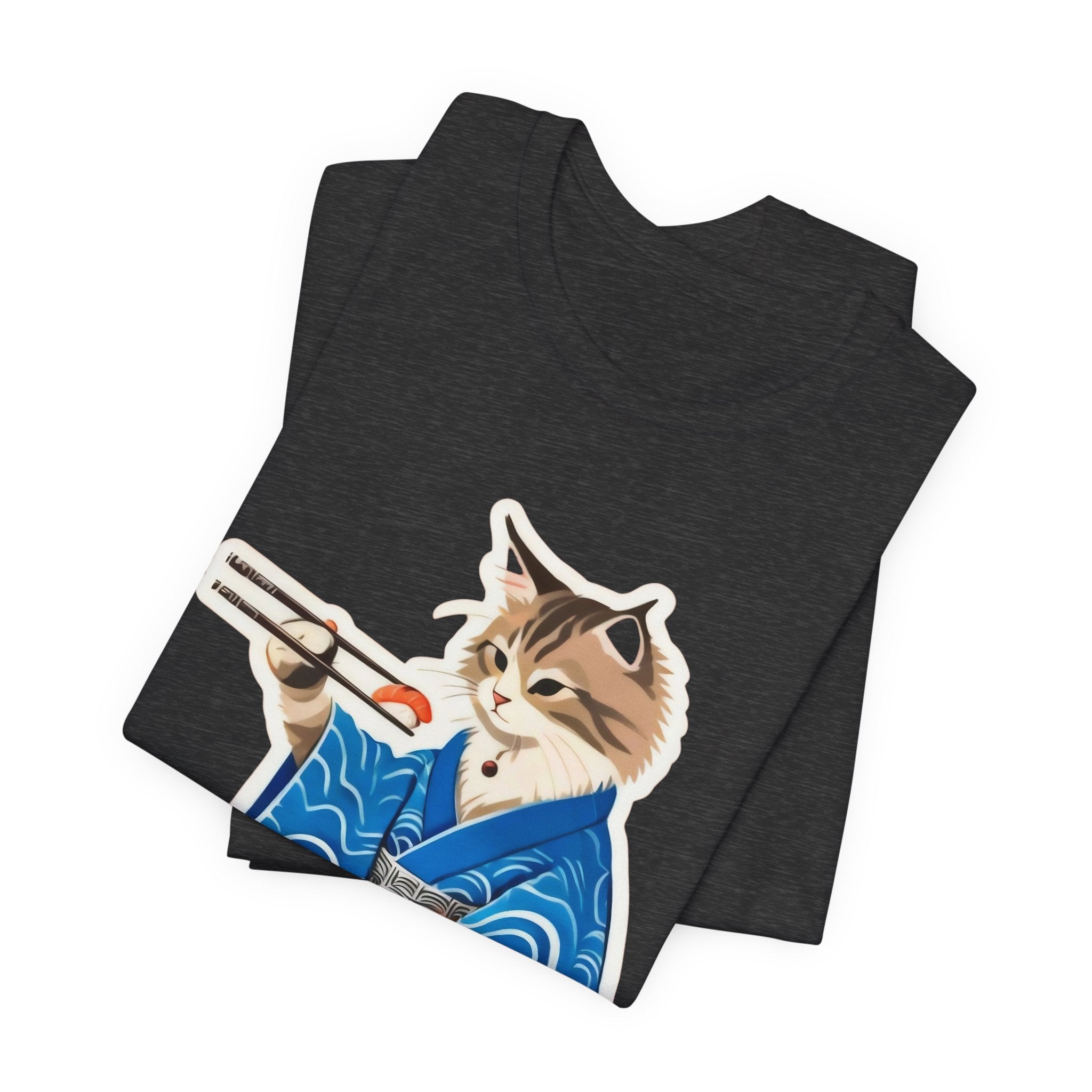 Cute Sushi Cat Shirt - Japanese Kimono Cat Tee