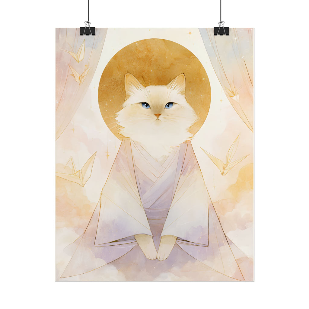 Cat Saint Poster - Sacred Ragdoll Art Print (Rolled Poster)