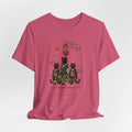 Lantern Society Cat Tee — Japanese Sakura Black Cats Graphic T-Shirt