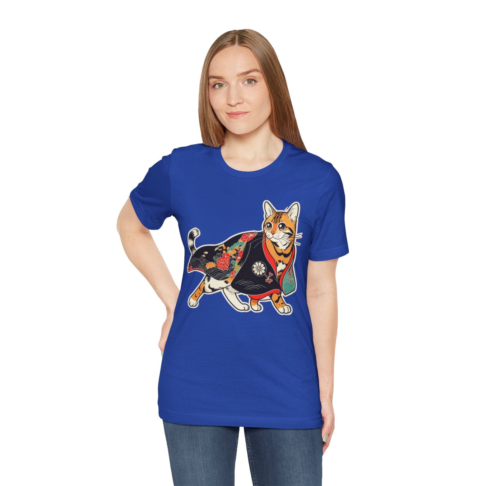 Japanese Neko Cat Shirt Calm Gift Tee, Kimono Neko Bengal