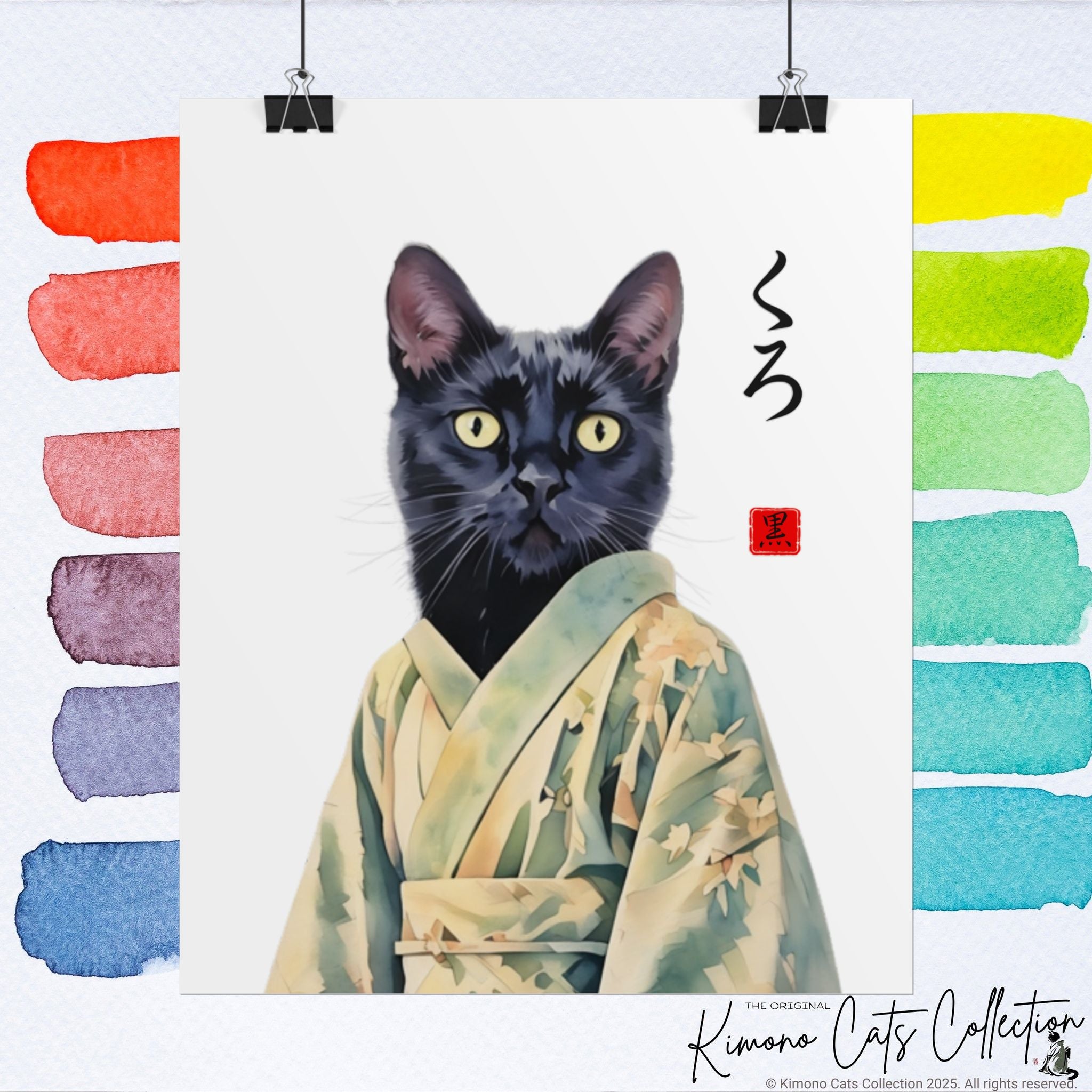 Custom Kimono Pet Portrait – Personalized Japanese-Style Pet Artwork