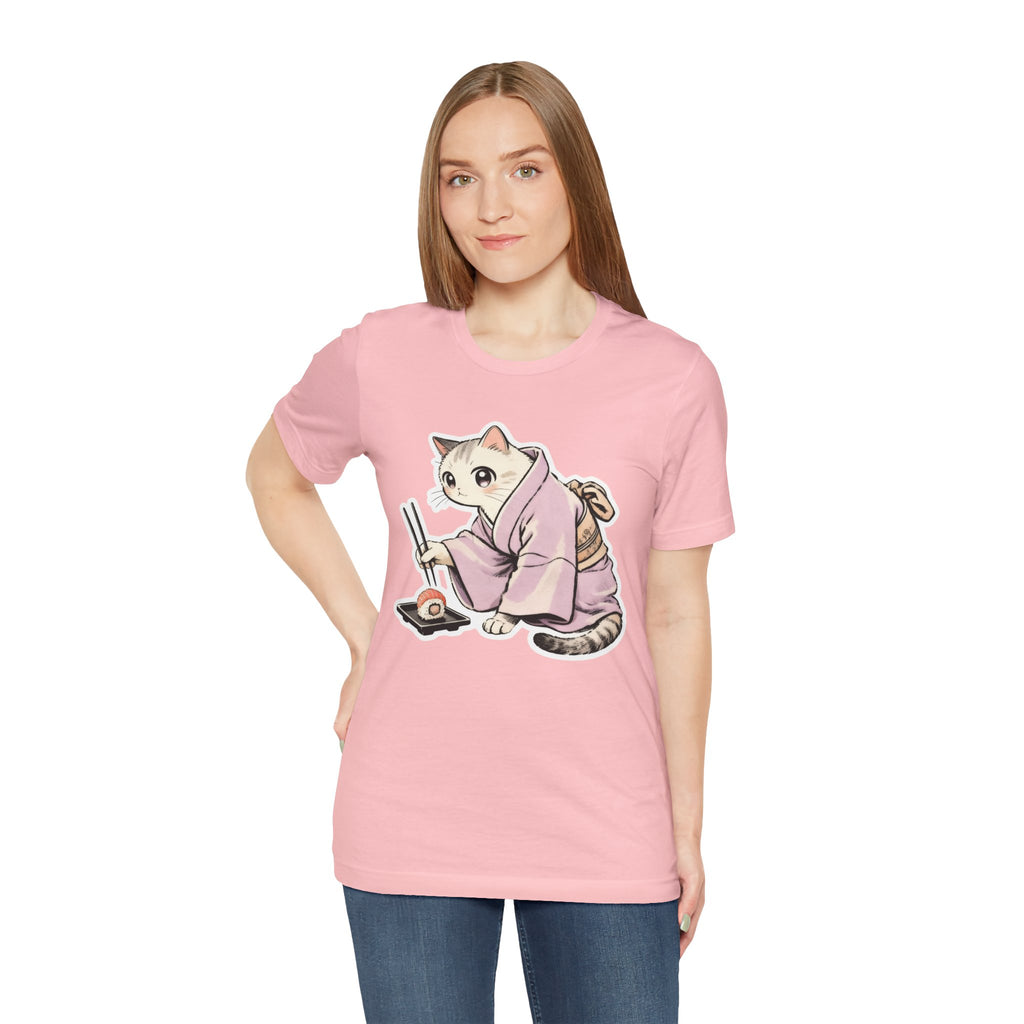 Sushi Cat Shirt - Japanese Kimono Cat Tee
