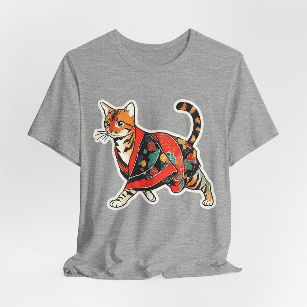 Cute Japanese Cat Shirt Kimono Kitty Tee