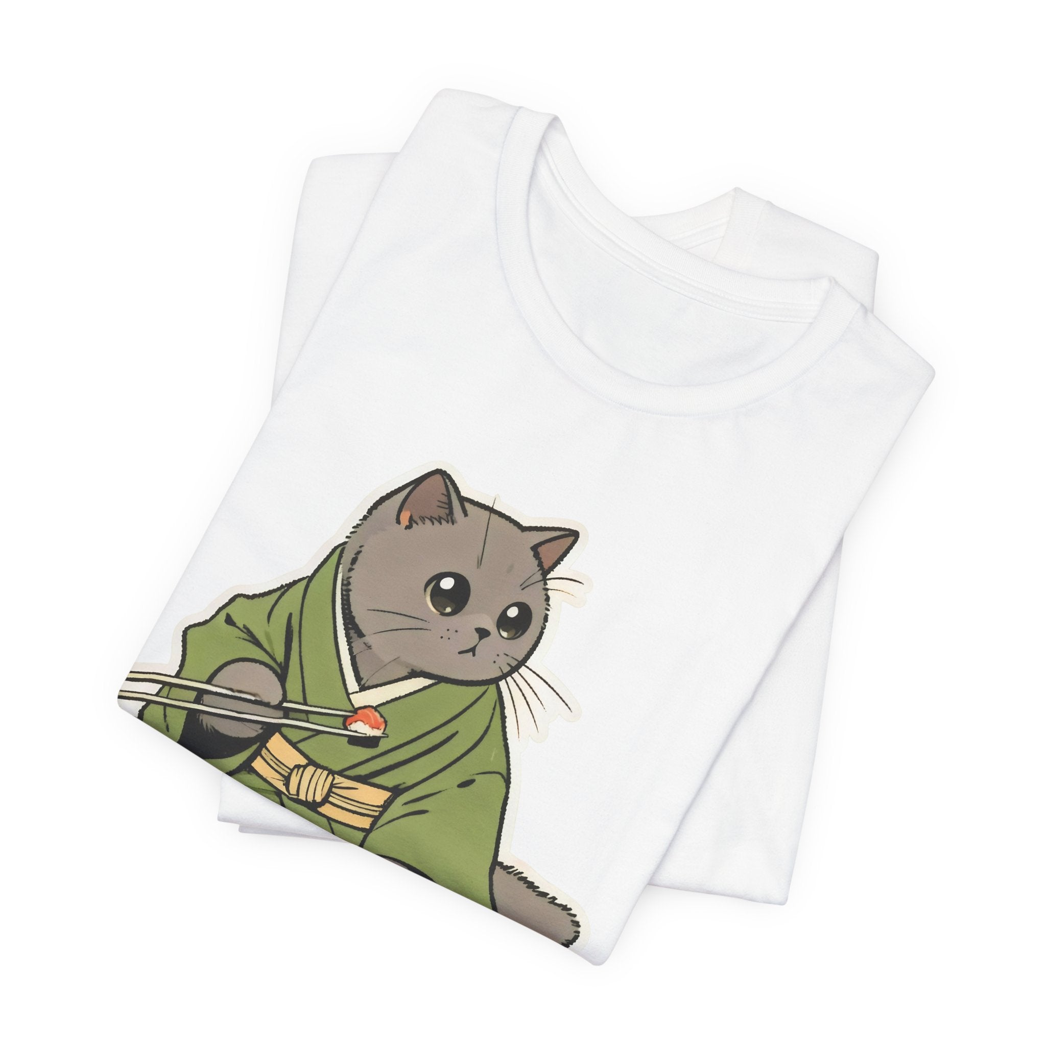 Sushi Cat Tee - Cute Japanese Cat Shirt, British Shorthair
