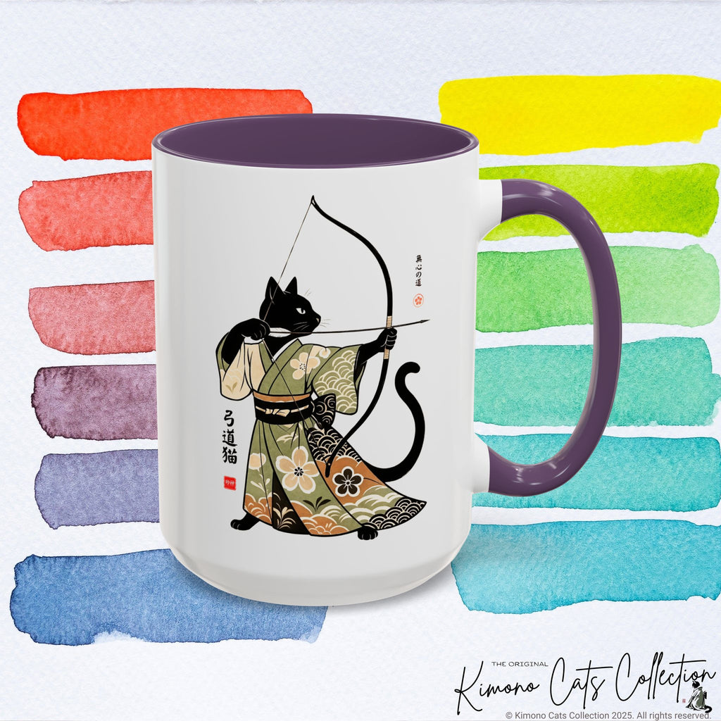 Kyudo Cat Warrior Coffee Mug
