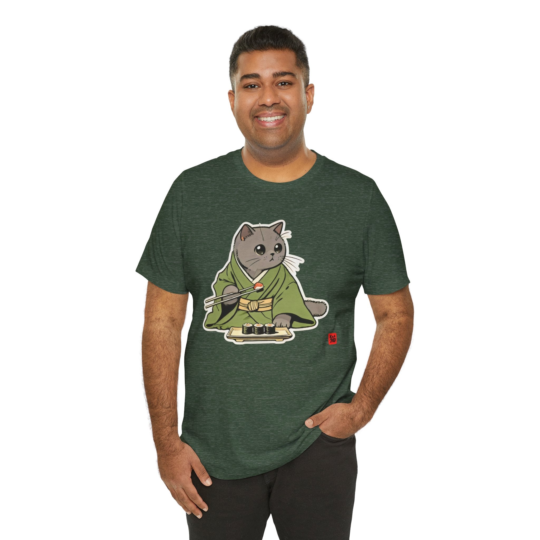 Sushi Cat Shirt - Adorable Japanese Cat Tee for British Shorthair Lovers - Kimono Cats Collection