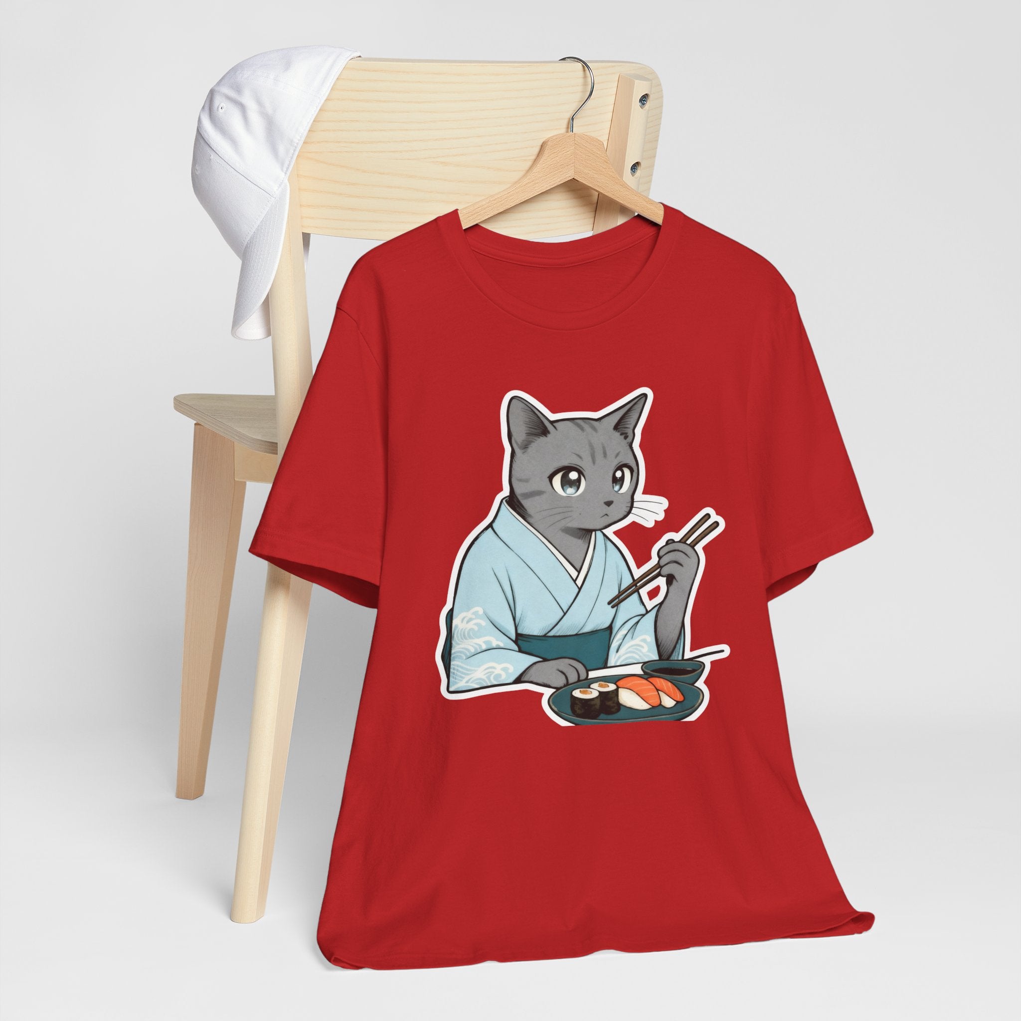 Sushi Kimono Cat Shirt - Japanese Dinner Date Cat Tee