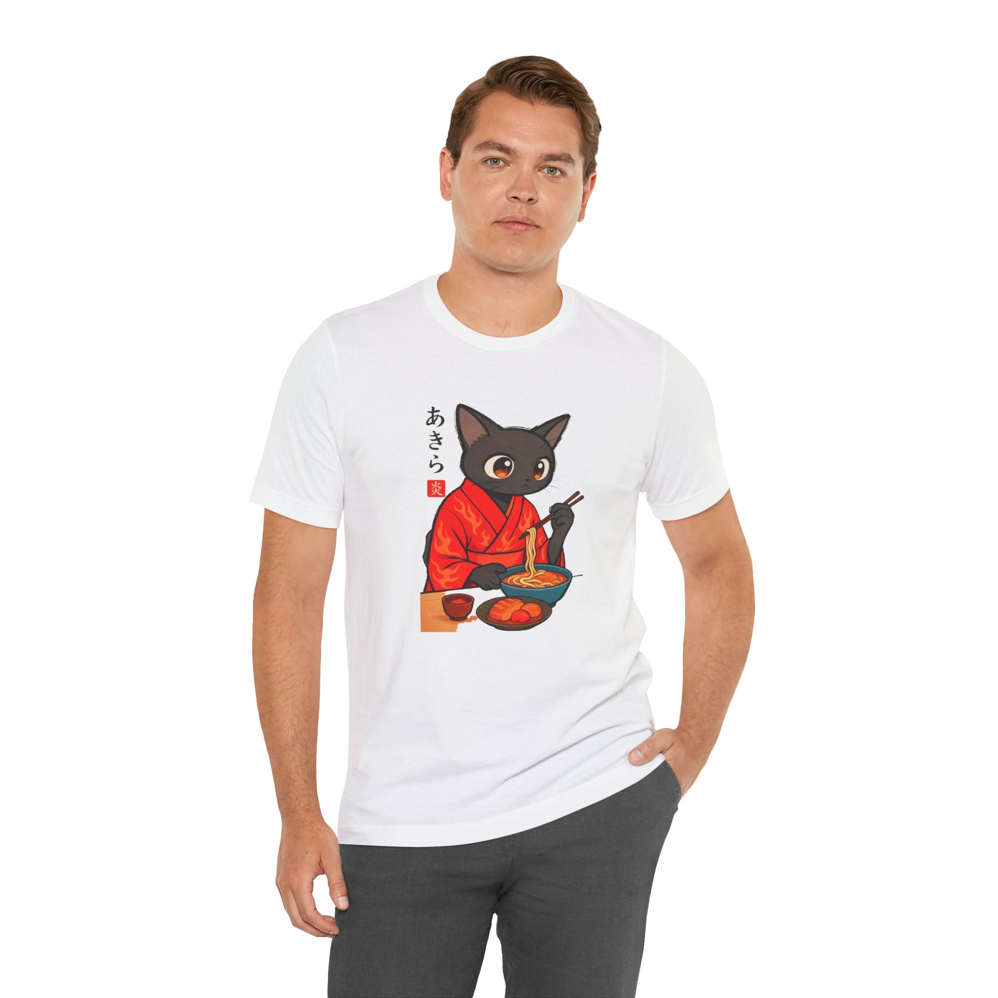 Spicy Ramen Black Cat Shirt - Japanese Noodle Cat Tee